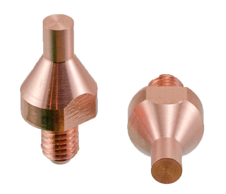 Chicago Electric Fit – Close Clearance Spot Welding Tips 1/4″ w/ M8-1.25 Thread