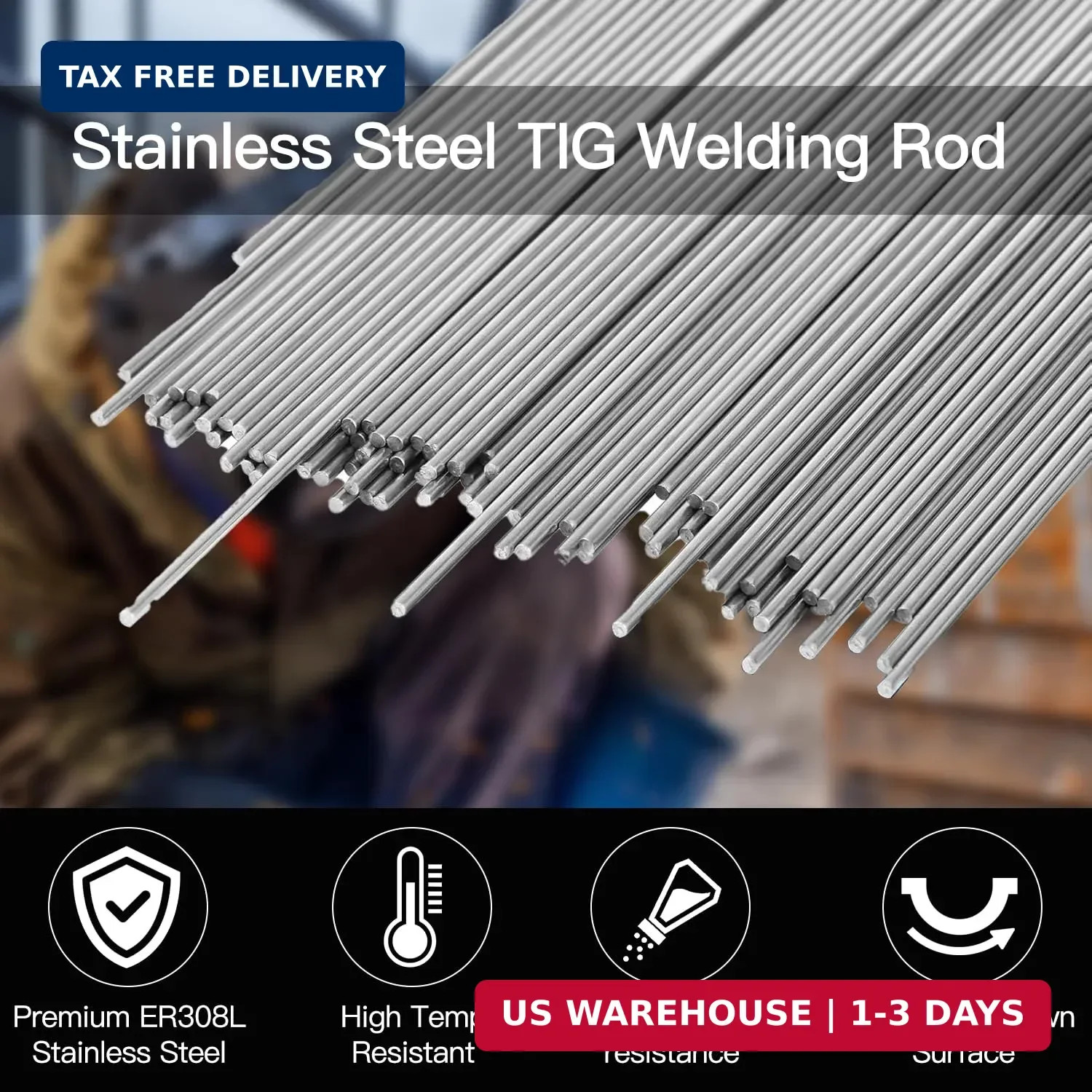 Upgraded Stainless Steel TIG Welding Rods ER308L,1/16″ x 16″ TIG Filler Rod, 1 L