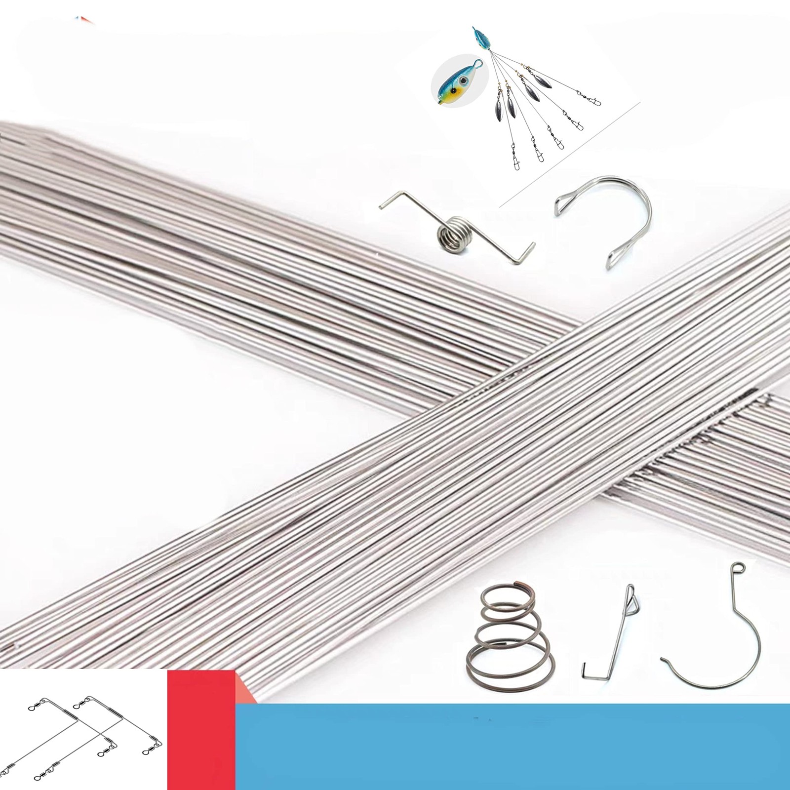 Stainless Steel Spring Wire – Straight Hard 0.8, 1.0, 1.2, 0.8mm, Silver