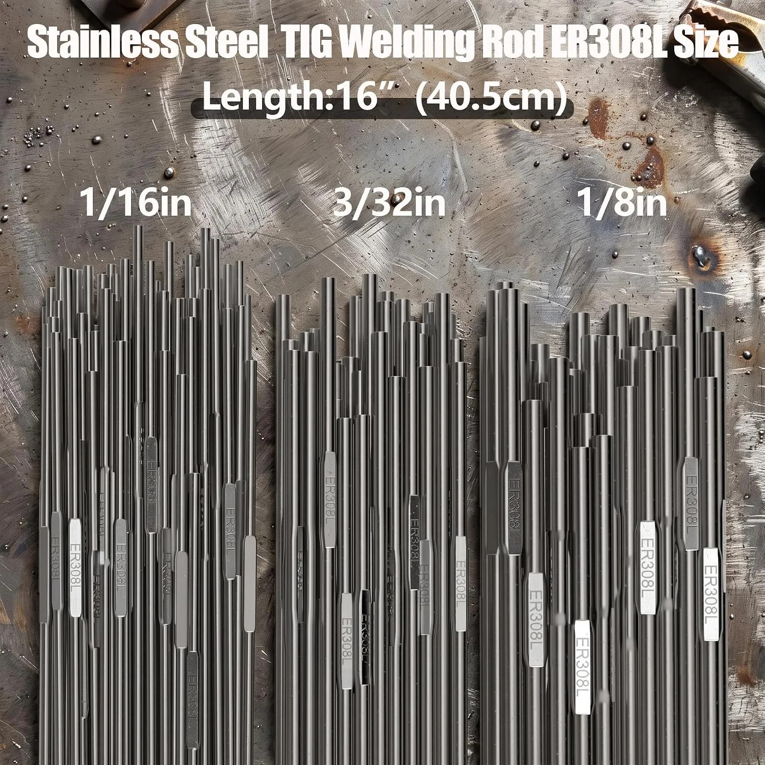 ER308L 3/32″ x 16″ 5LB Stainless Steel TIG Welding Wire Filler Rod | Low Splatte