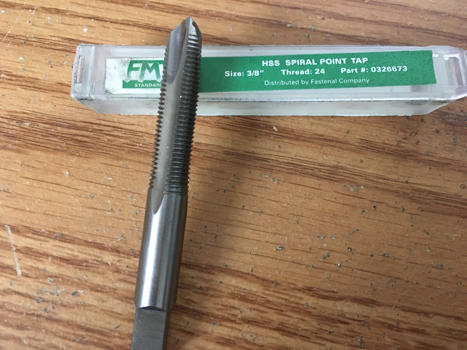 3/8″-24 HSS 3 Flute H3 Spiral Point Plug Tap