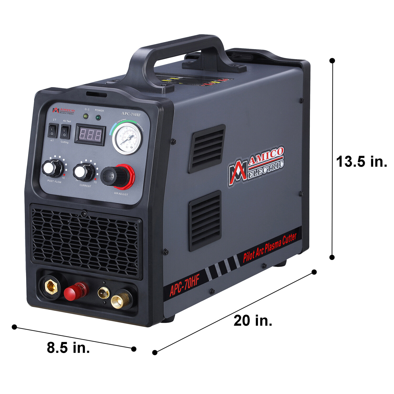 Amico APC-70HF, Pro. 70 Amp Pilot Arc Plasma Cutter, 100-250V & 80% Duty Cycle