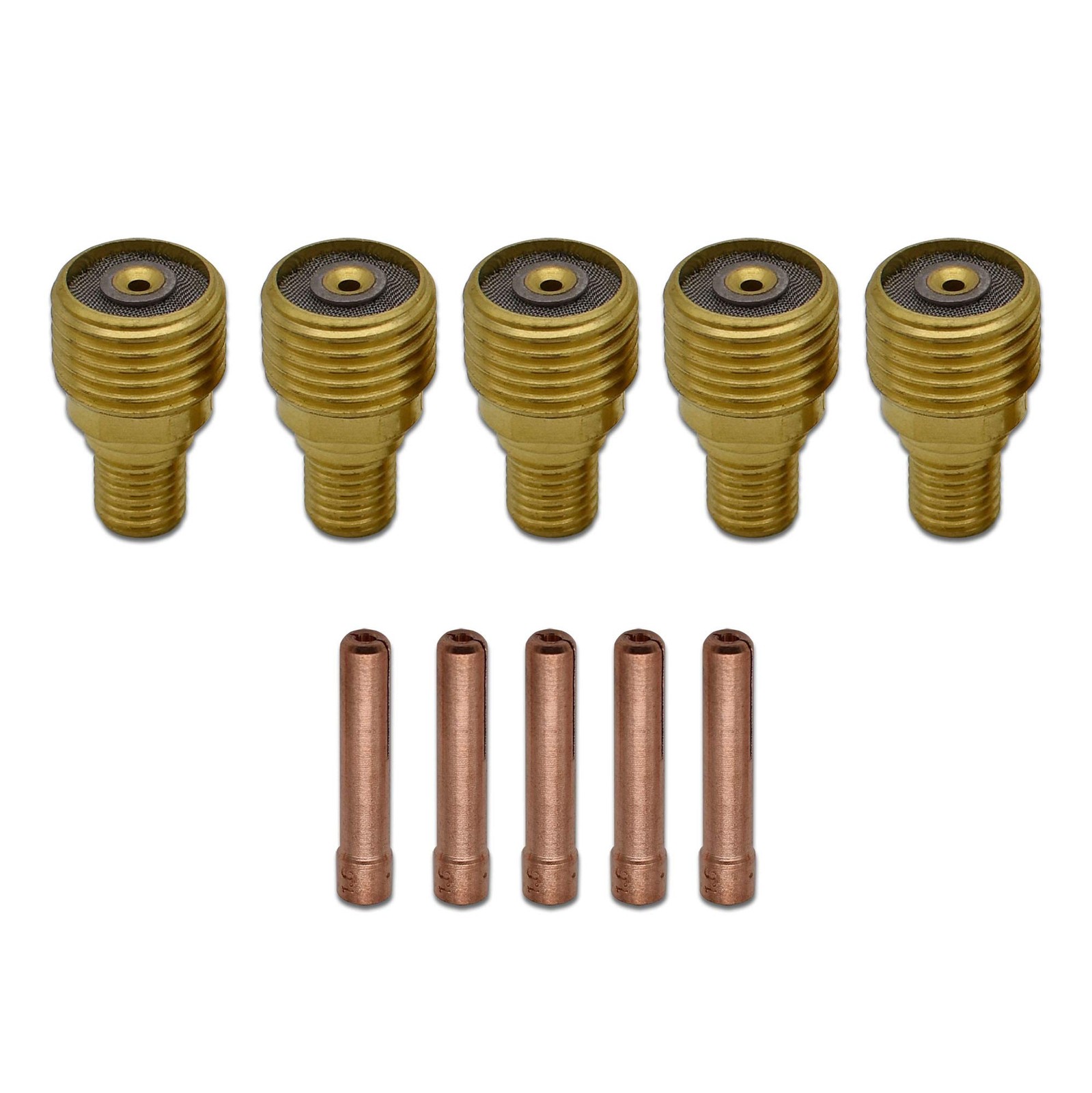 10 PCS TIG Gas Lens Collet Body 45V44 13N23 3/32 Inch Fits WP 9/20/25 Torch