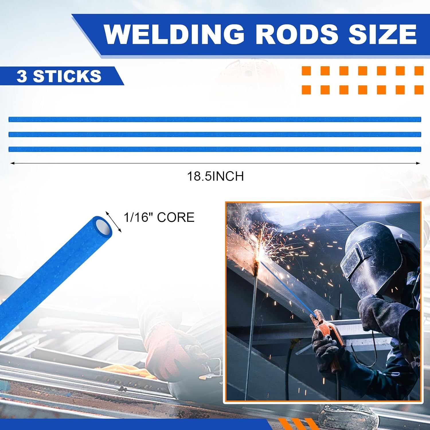 10 Pcs Sticks 45% Silver Brazing Rods AWS Bag Silver Alloy Brazing Rods 18″ Flux