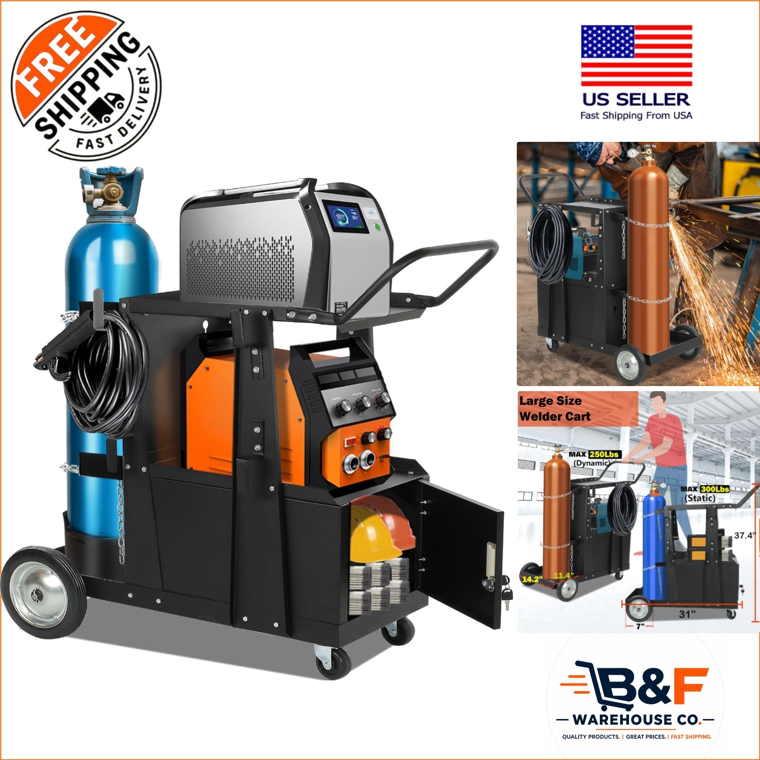 Versatile Heavy-Duty Welding Cart with Large Storage – Perfect for All Welders