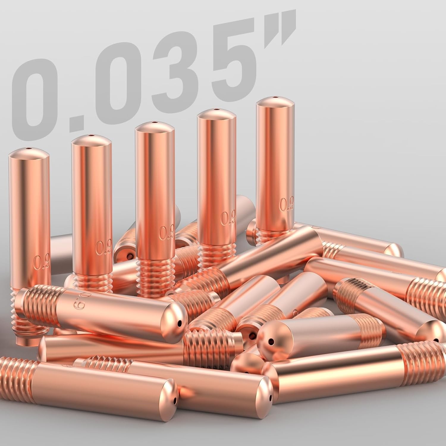 25-Pack 0.035″ MIG Welding Tips – Copper for Miller & Hobart Torches