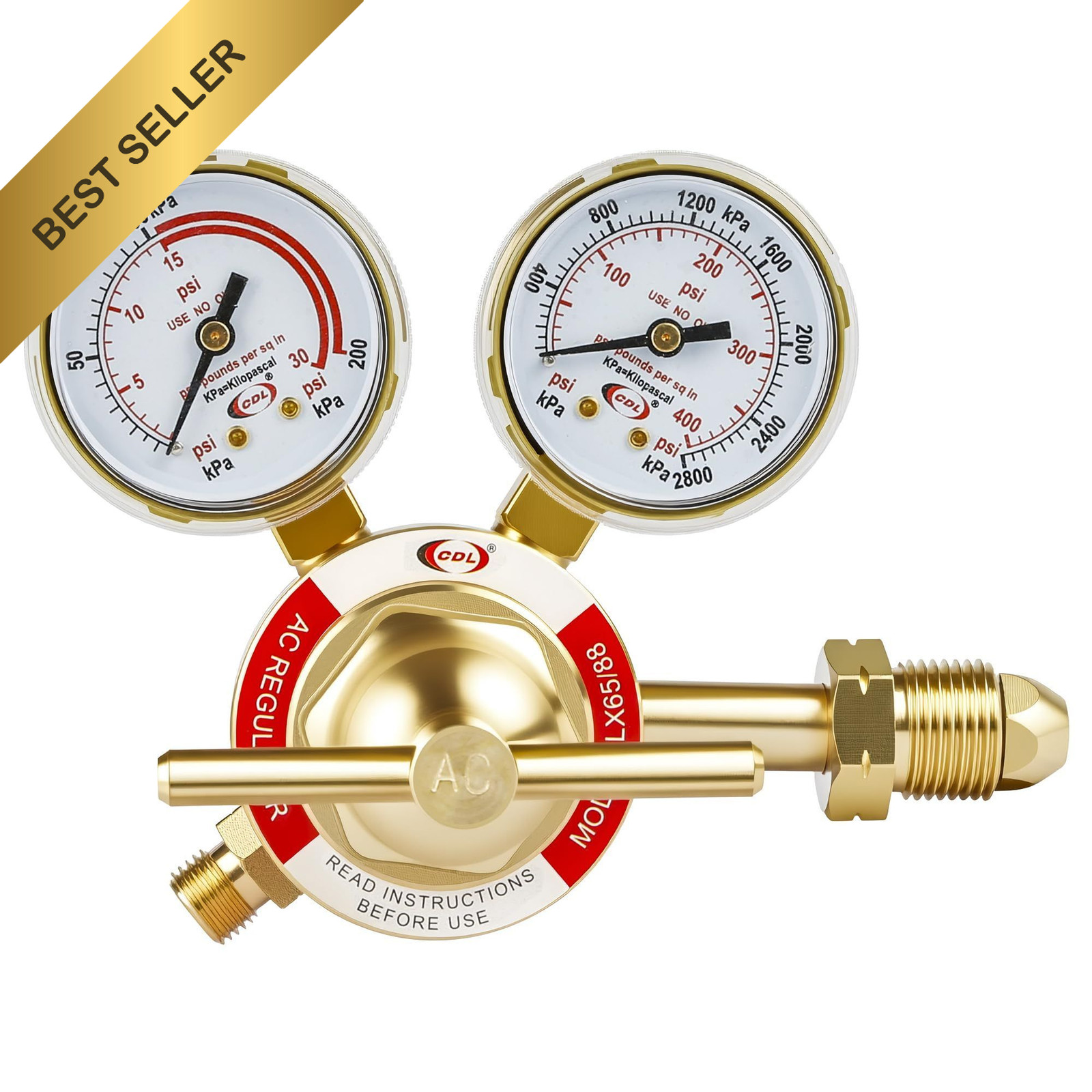CDL LX65 Medium Duty Acetylene Regulator CGA510 Forged Brass Cutting Torch Kit