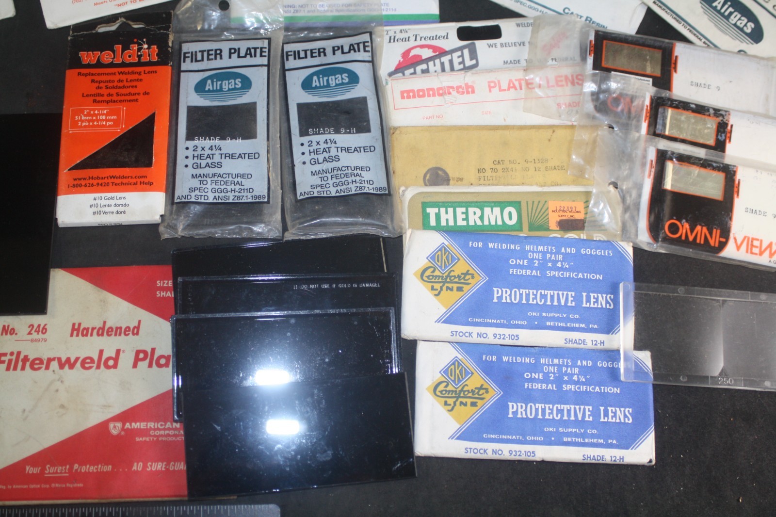 WELDERS PROTECTIVE COVER AND FILTER LENS LOT 2X4.25 COLLECTION 55PC FEW 4.5X5.25