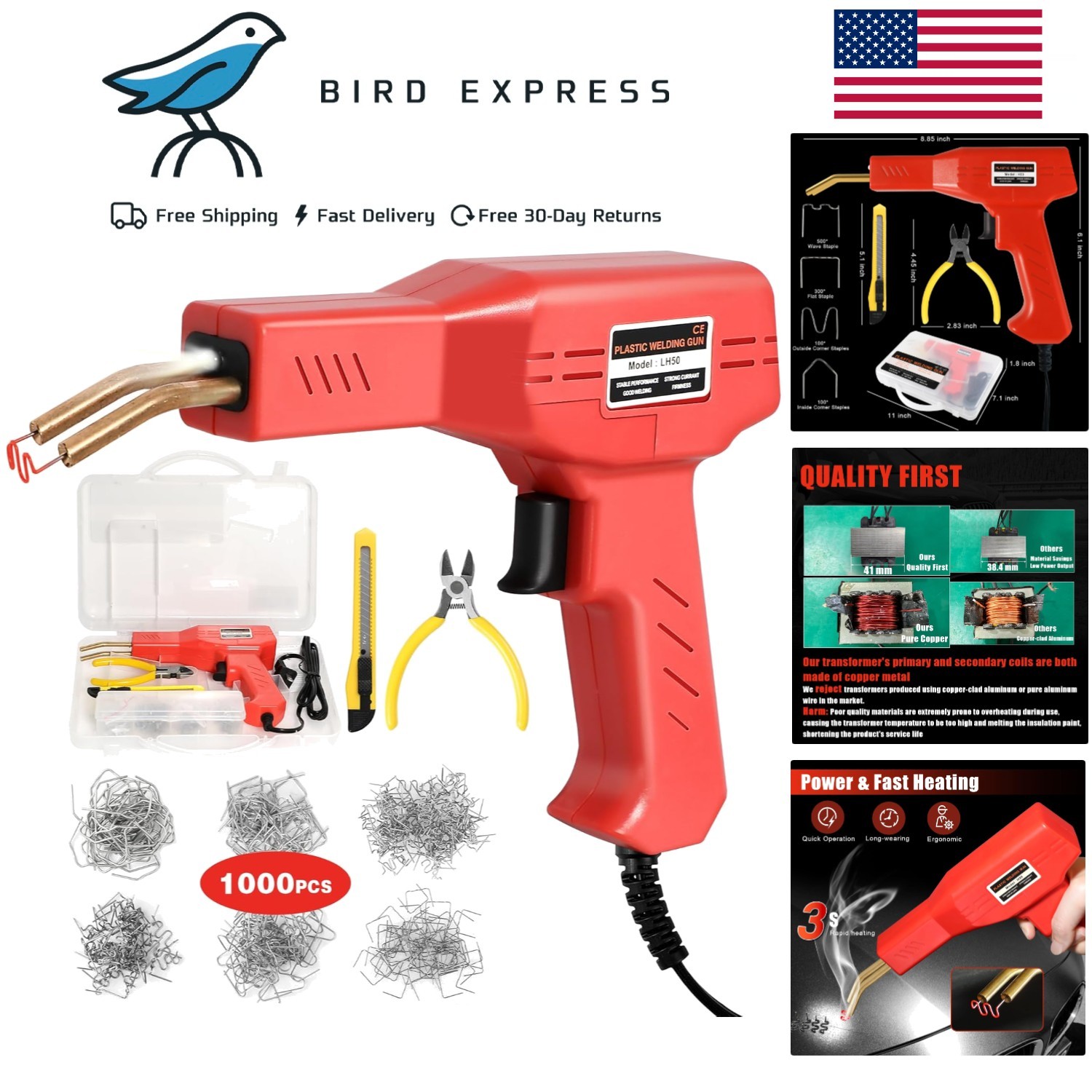 Upgraded Plastic Welder Kit with 1000 Staples – Rapid Heating for All Repairs