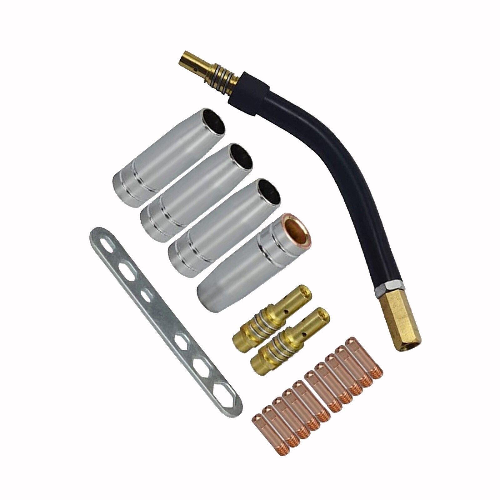 MIG Welding Torch Replacement Parts Kit Contact Tips & Nozzles for120V Welders