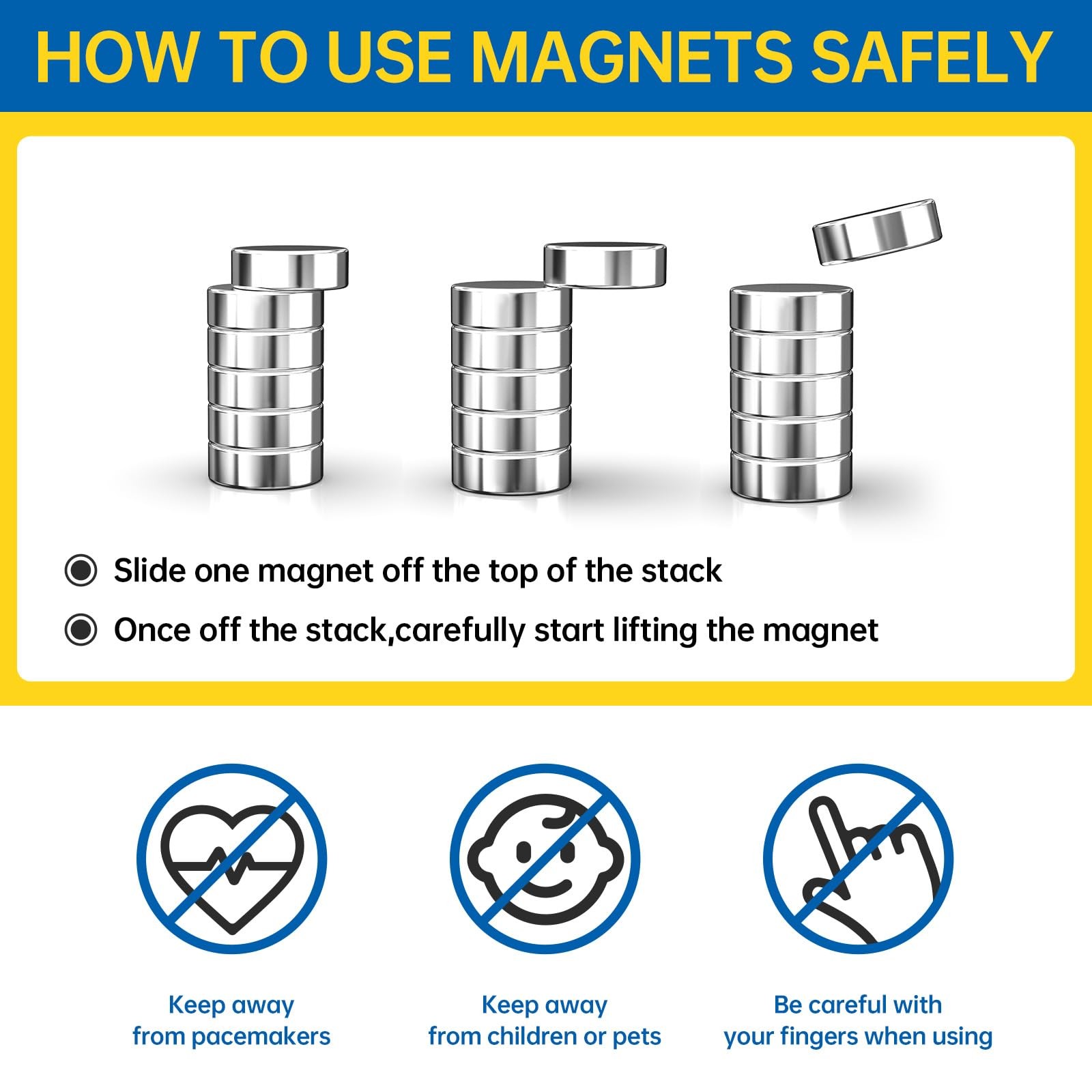 AUWHEMITY 6x2mm Magnets for Crafts, 300PCS Small Strong 300PCS, silver