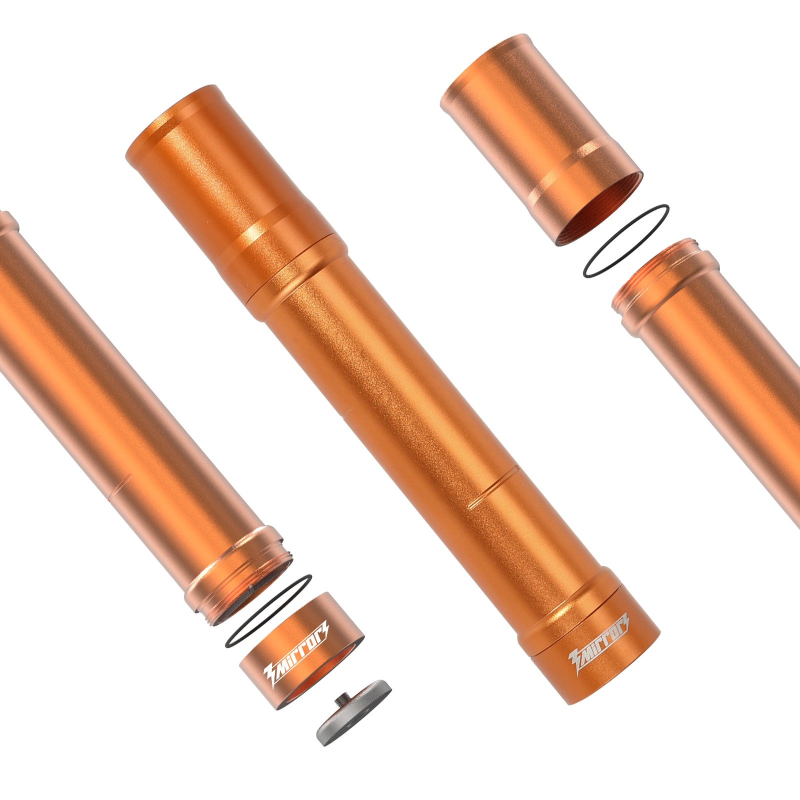 3mirrors Tungsten Electrode Holder Storage Case 3-Section Magnetic Base Orange