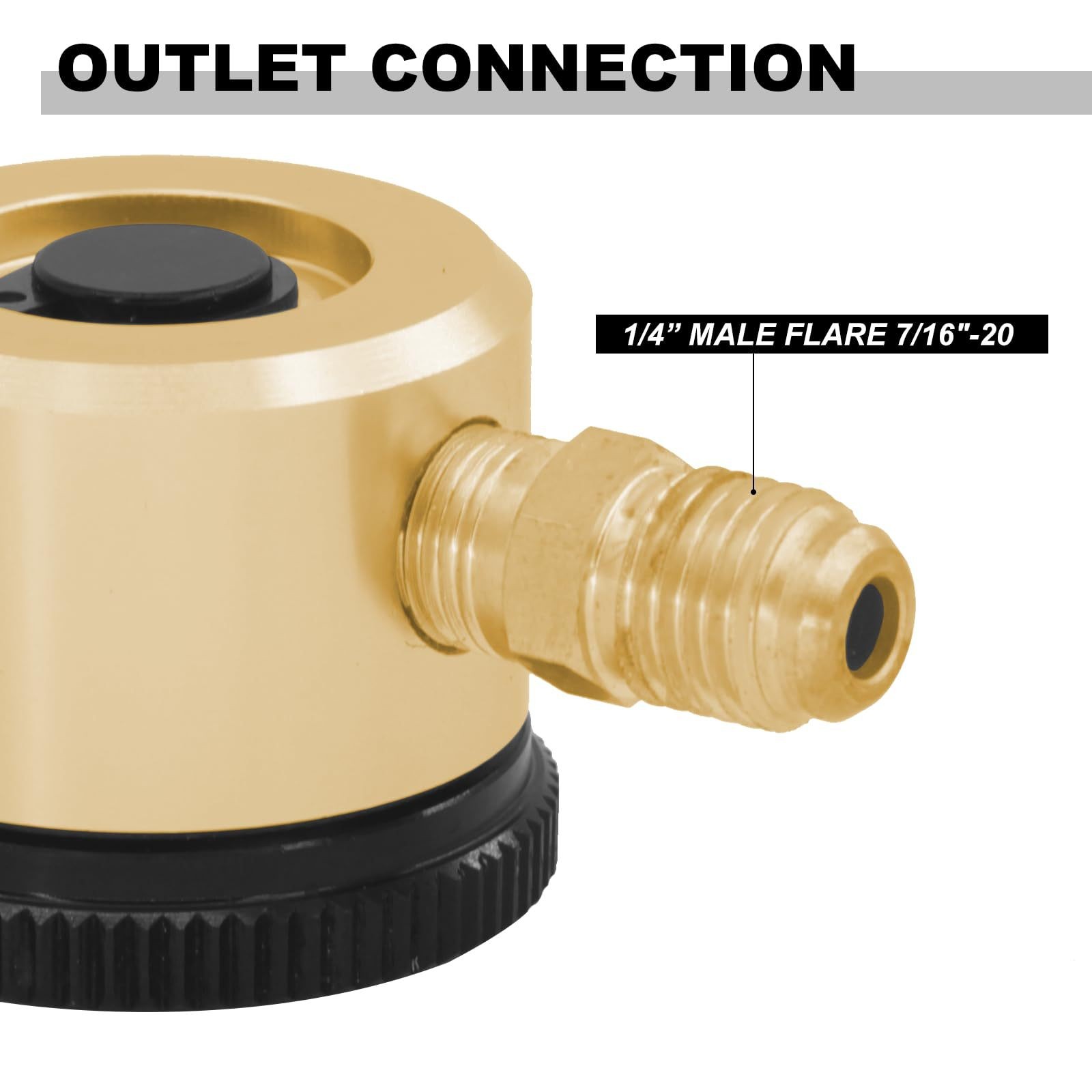 1pcs Nitrogen Purge Regulator Tool Gold Available