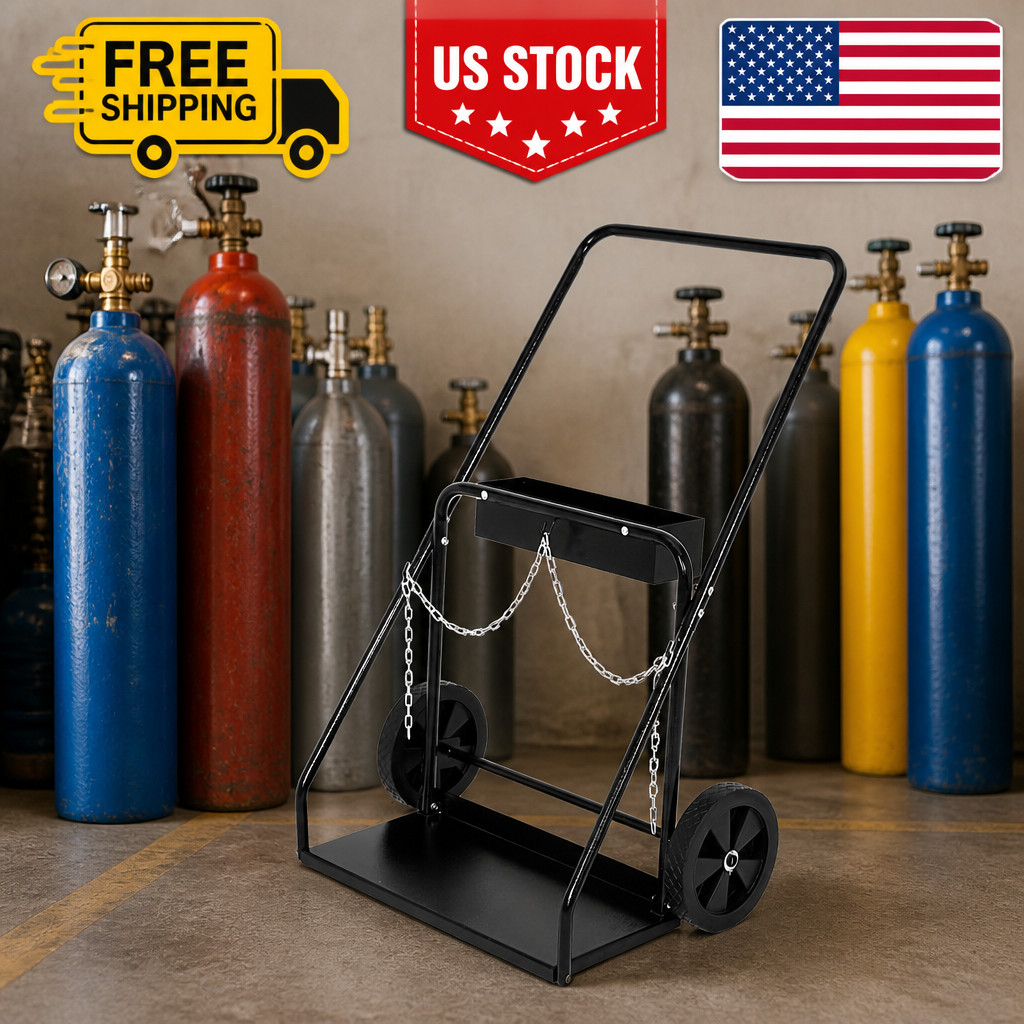 Heavy Duty Welding Cart, Carbon Steel Rolling Welder Cart, 220 Lbs Capacity