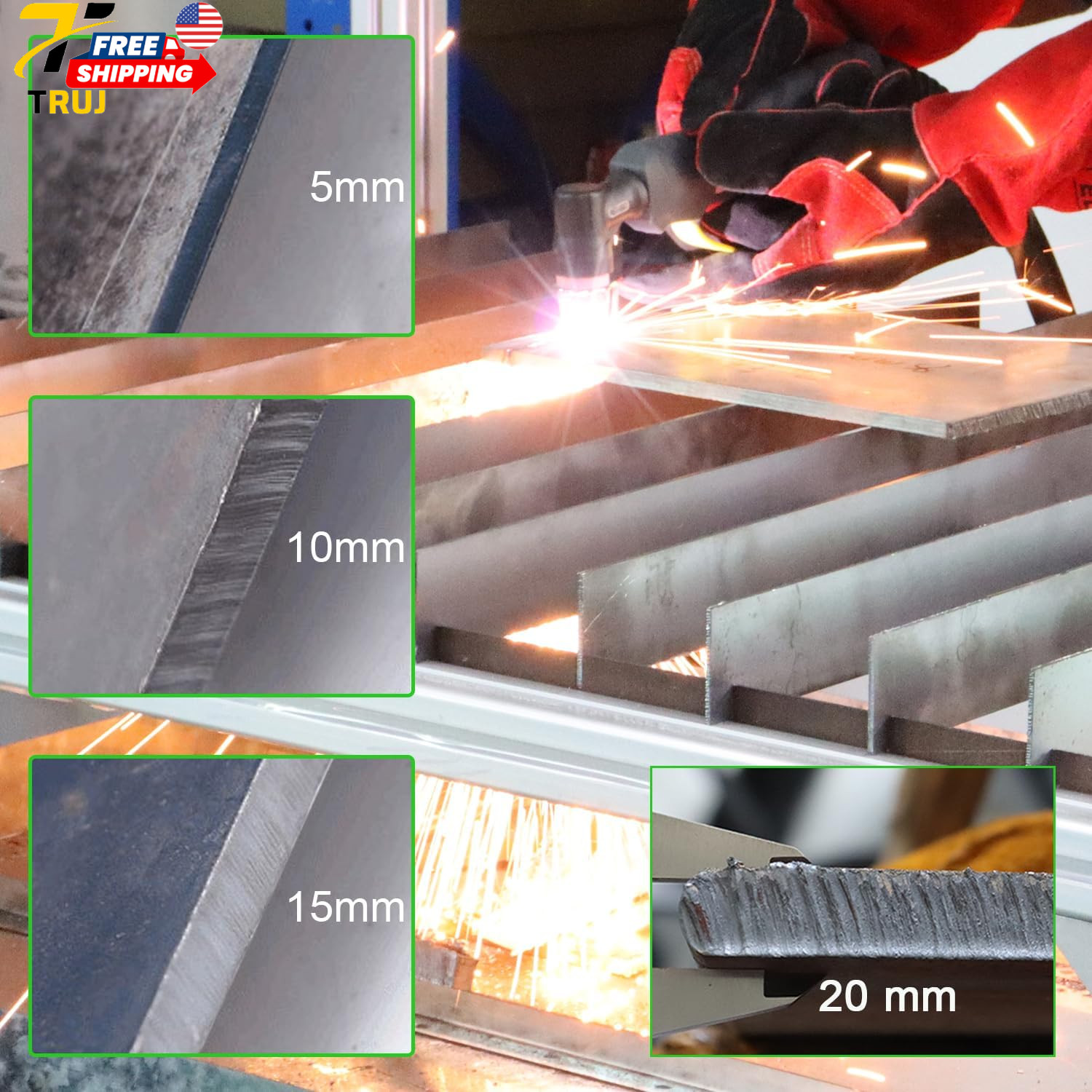 Plasma Cutter,65 Amp Plasma Cutter Machine 120V 240V 4/5″ (20Mm) Max Cutting 1/2