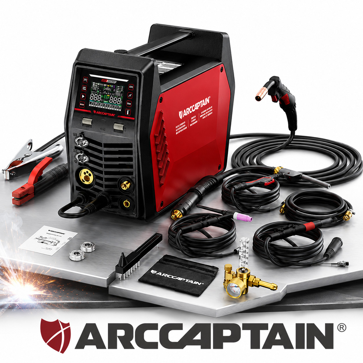 ARCCAPTAIN MIG205MP Pulse MIG Welder Plasma Cutter 205A Dual Voltage APP Control