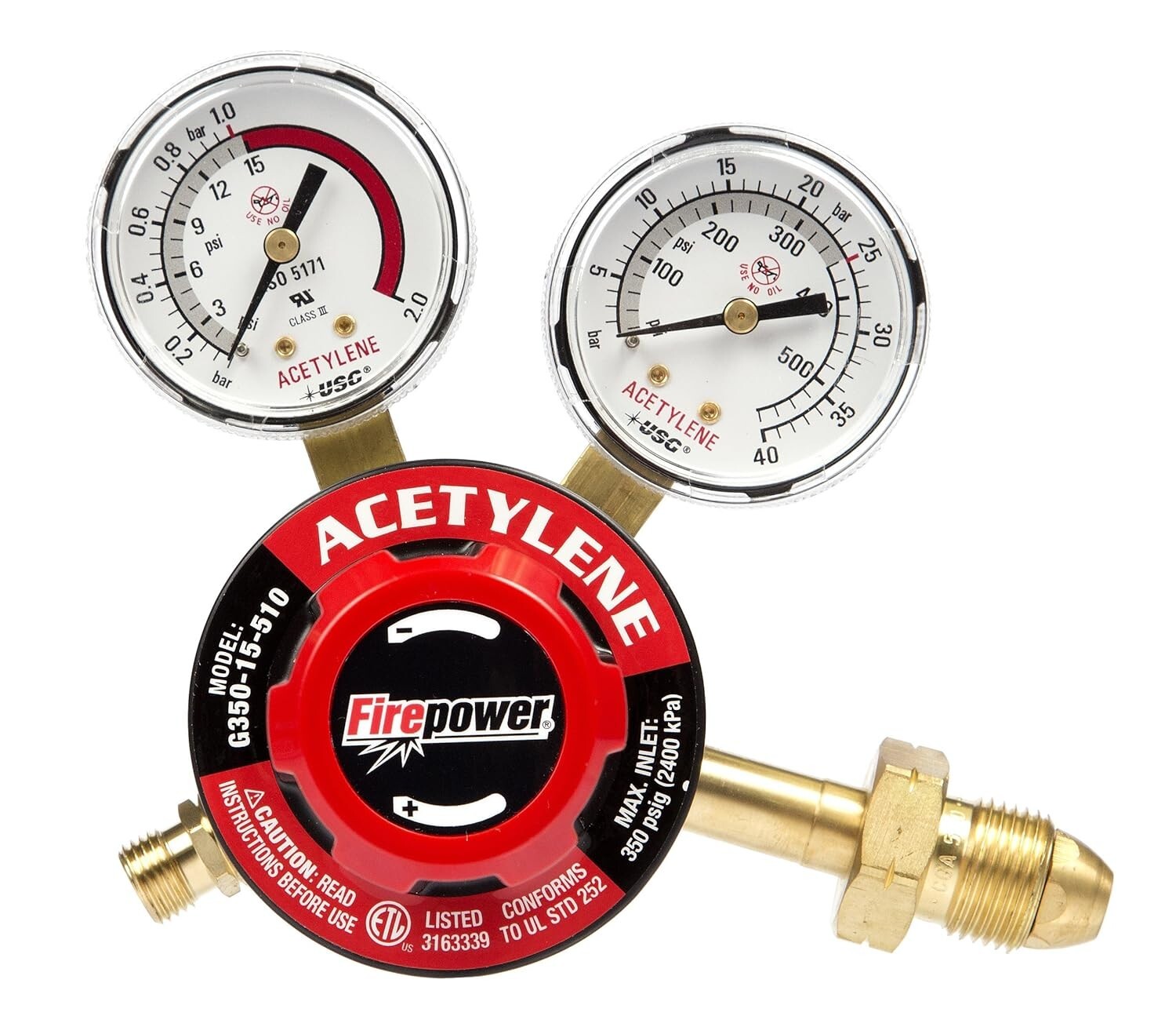 0781-9830 Firepower G350-15-510 Acetylene Regulator by Victor / Esab