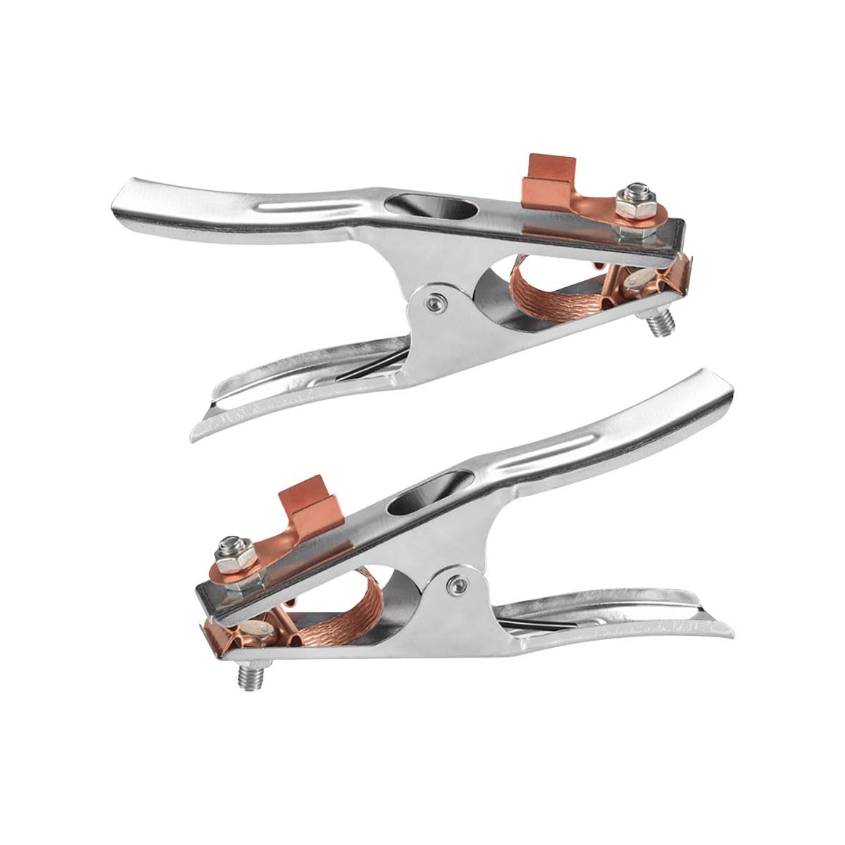 2PCS 300A Welding Ground Clamp, Manual Welder Electrode 300A, Silver