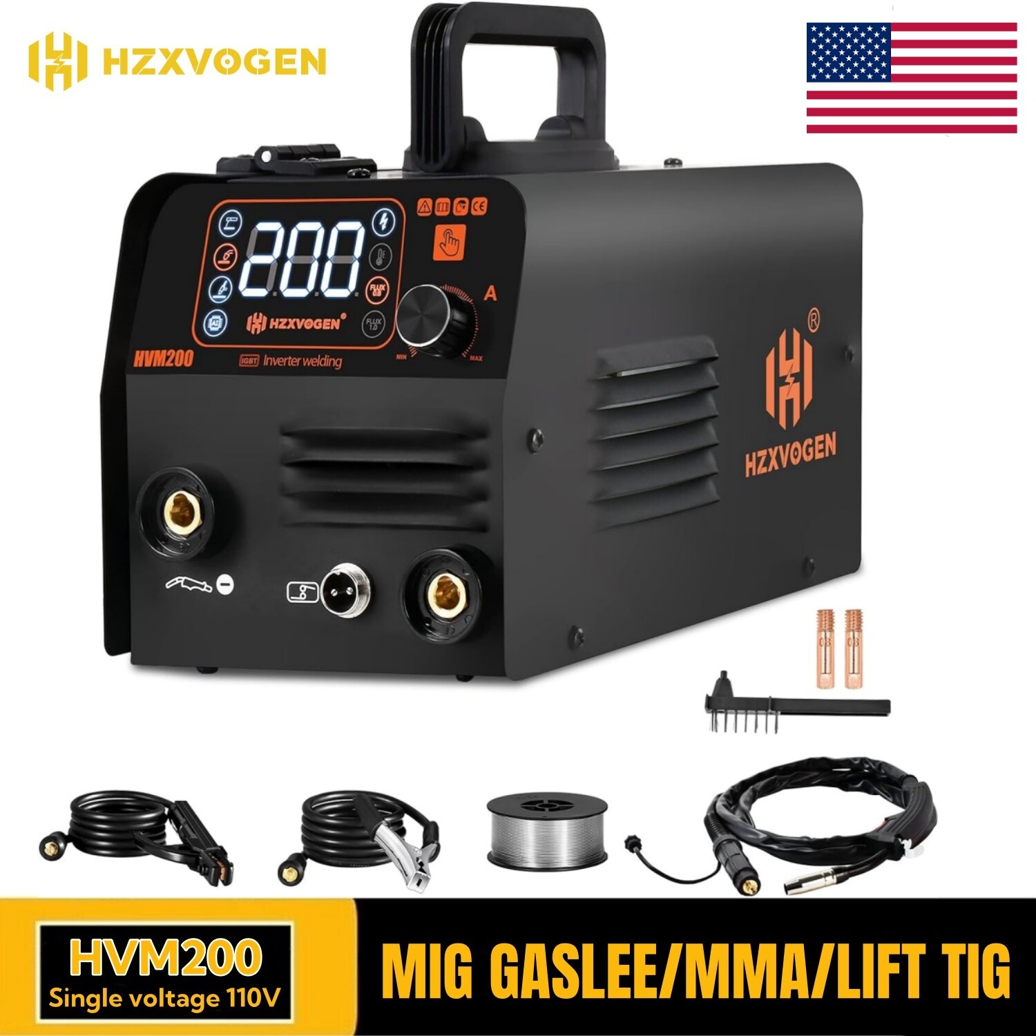 3IN1 Portable MIG Welder ARC LIFT TIG MIG Gasless Welding Machine 110V/220V