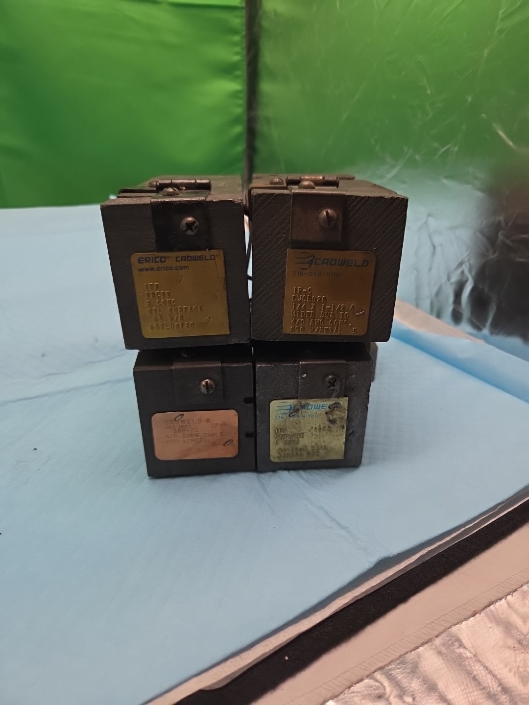 Cadweld 4 Graphite Molds Weld STR1VRH LJCEG2Q VBC1V SSC 20 All Used Erico