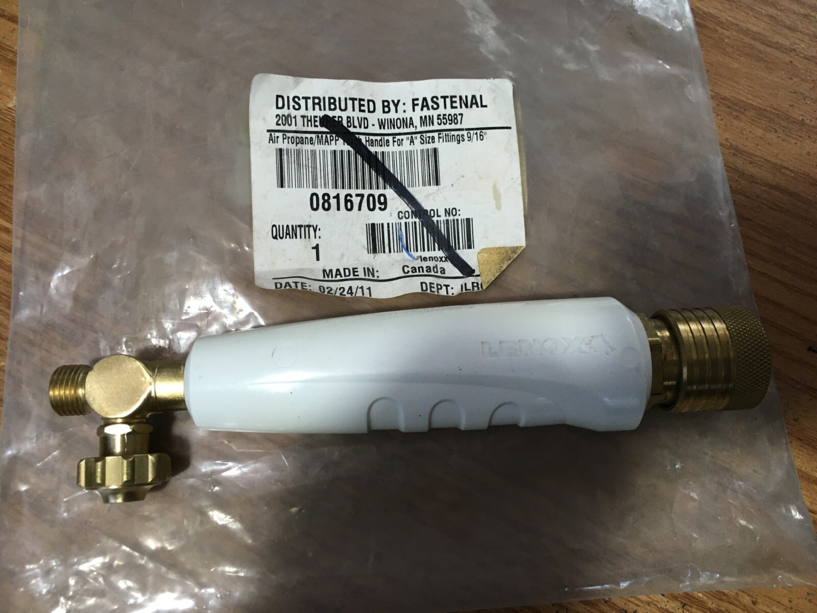 Air Propane/MAPP Torch Handle For “A” Size Fittings 9/16″