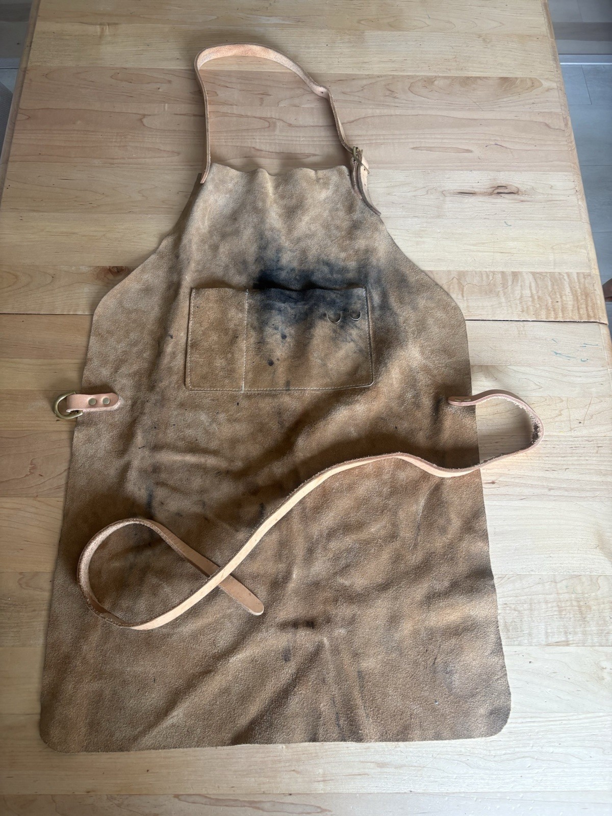 Leather Shop Apron For Woodworking Or Motorcycle Maintenance T1