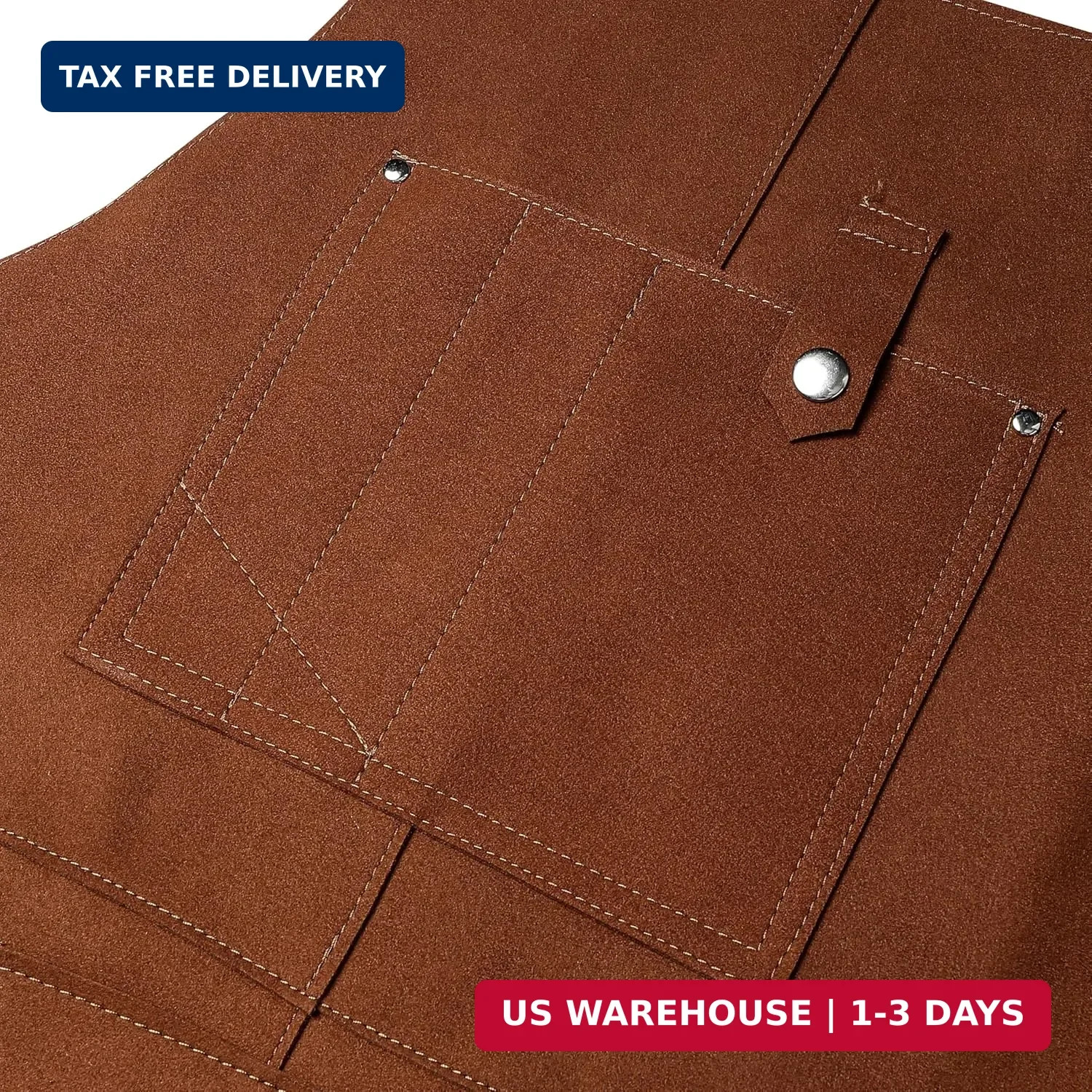 Flame Retardant And Waterproof 6 Pockets Leather Tool Apron for Outdoor Woodwork