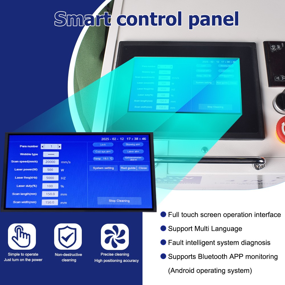 BWT 2000W Fiber Laser Rust Paint Cleaner Cleaning Machine for Metal Rim