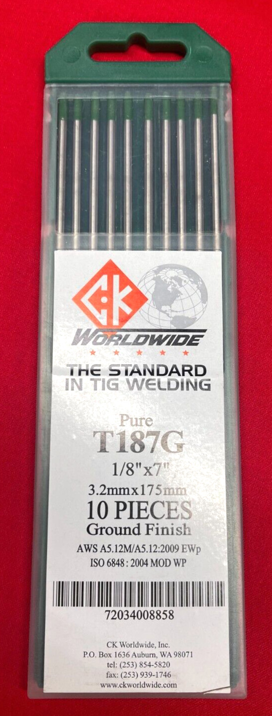 CK WORLDWIDE TIG WELDING PURE T187G 1/8″ X 7″ 10 PCS
