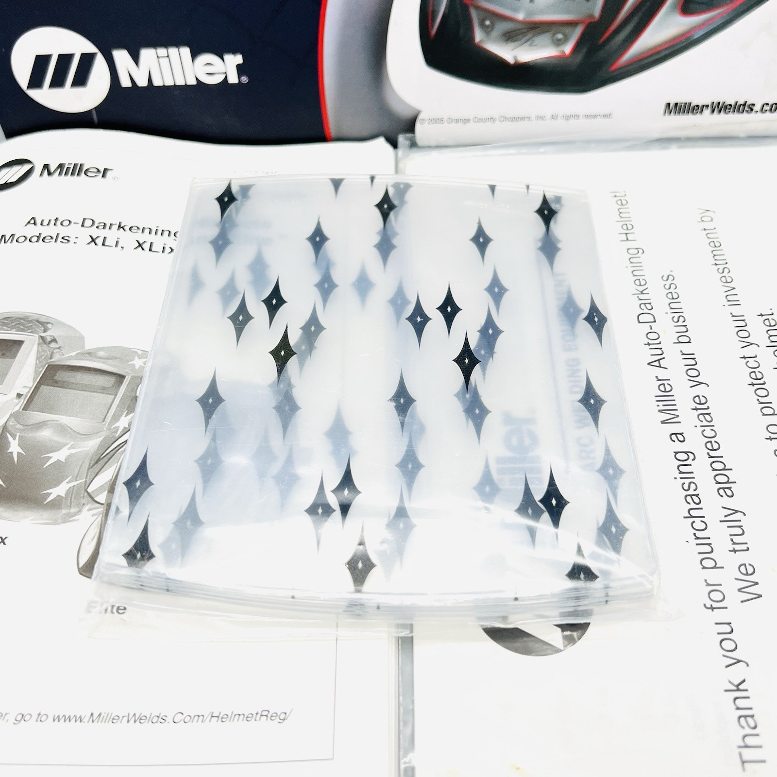 Miller Orange County Choppers Big Window Elite Auto Darkening Welding Helmet