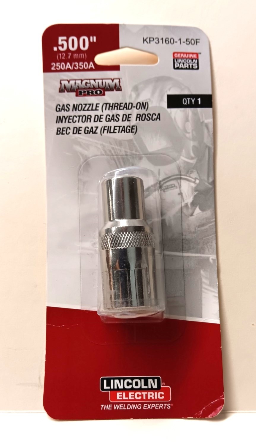 NOS – Genuine Lincoln Electric KP3160-1-50F Gas Nozzle Thread-on, .500”, 12.7 mm