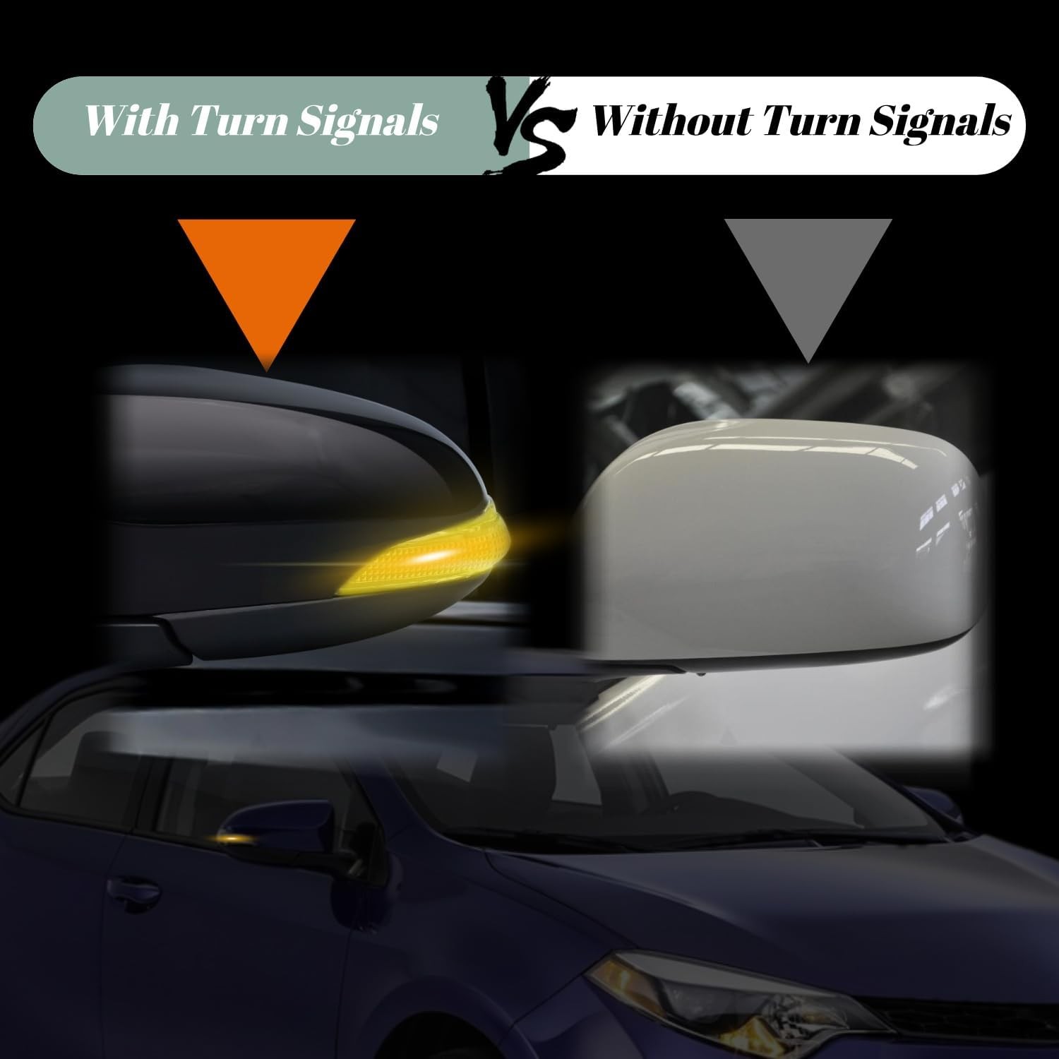 Left Driver Side Mirror Compatible with Toyota Corolla 2014-2018 with Power Glas
