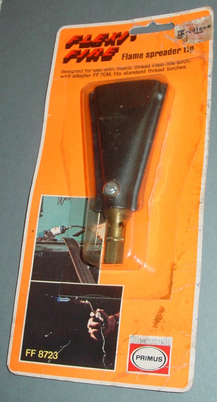 Vintage Gas Torch Flame Spreader Paint Burner Flat Wide Tip Flexi-Fire NOS USA