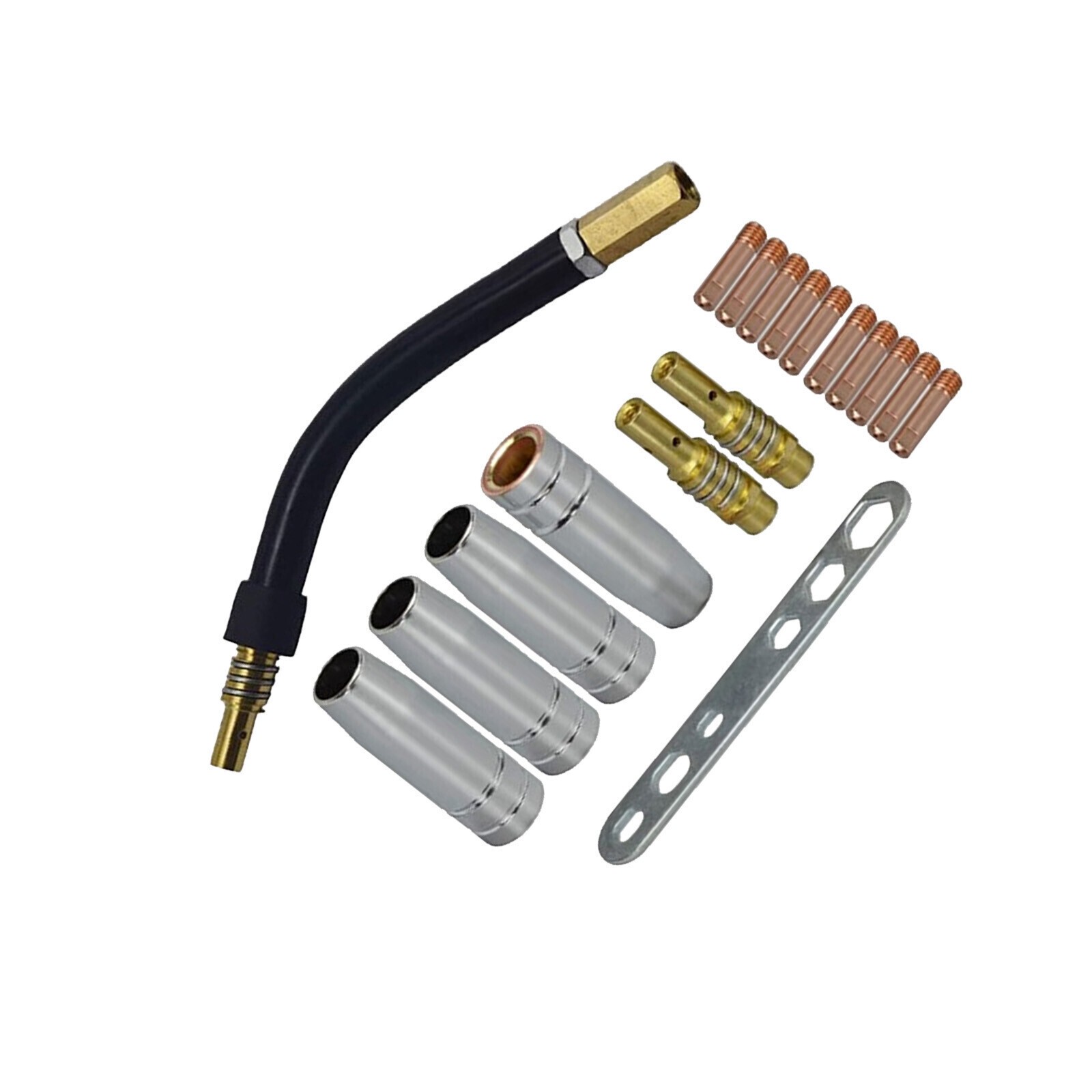 MIG Welding Torch Replacement Parts Kit Contact Tips & Nozzles for120V Welders
