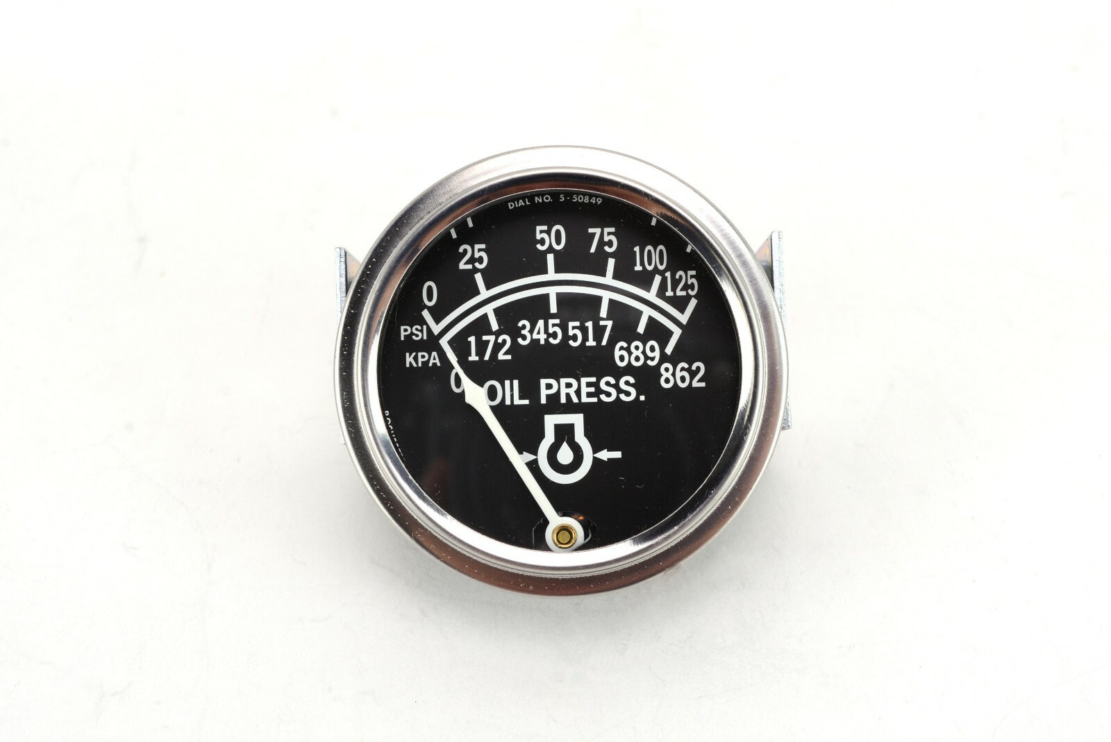 OEM Lincoln Welder Classic 300D SAE300 125psi/862kpa Oil Pressure Gauge (S7599)