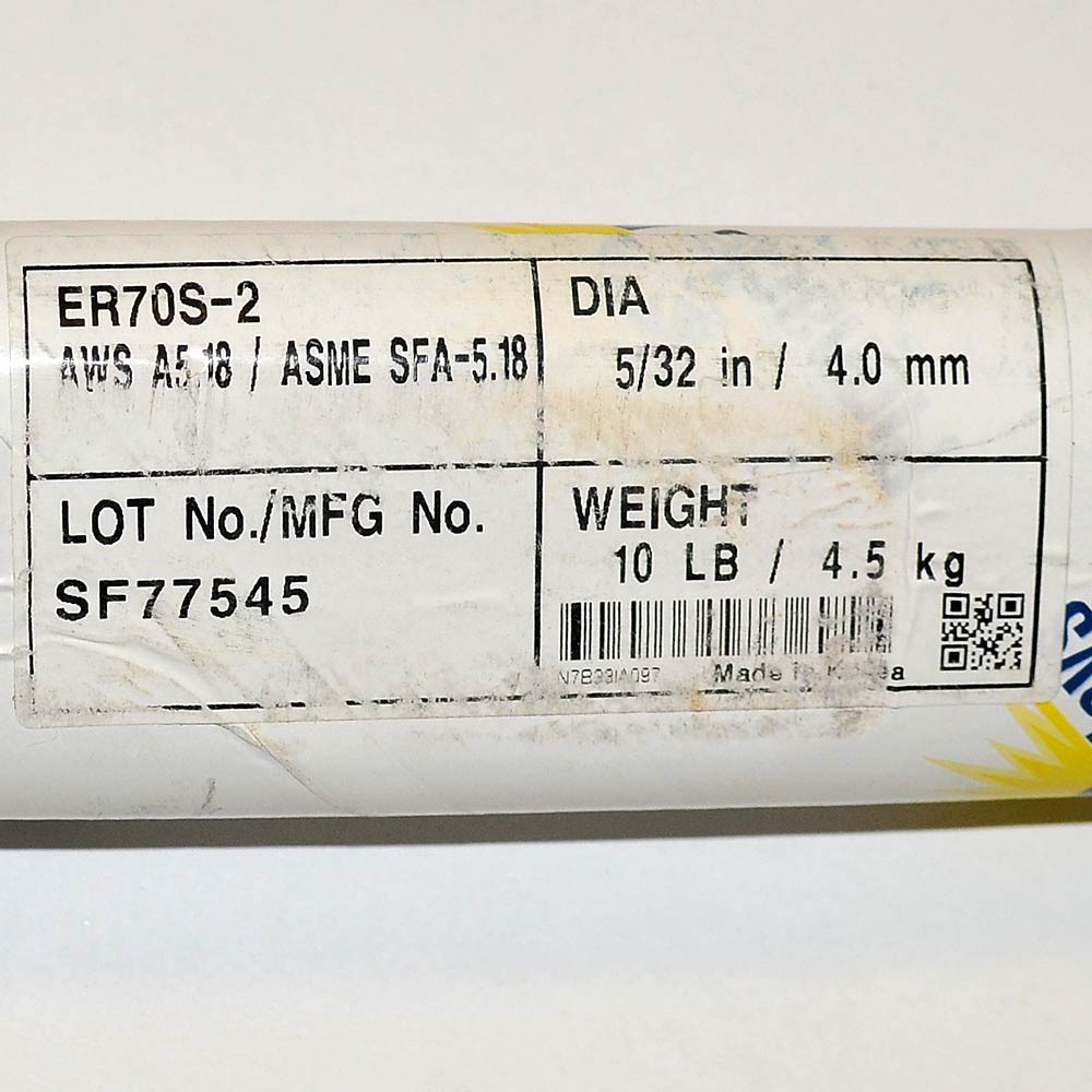 NEW 10lbs. Pinnacle Alloys ER70S-2 Welding Wire 5/32″ 4mm Filler Rod GTAW TIG/Ar