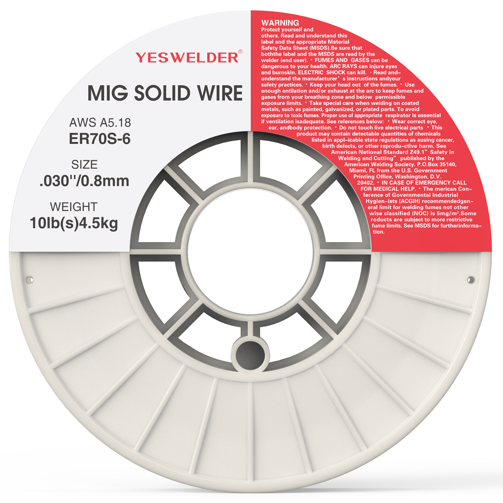 ER70S-6 .030″ (0.8 mm) Mild Steel MIG Welding Wire – 10 Lbs (2 Rolls)