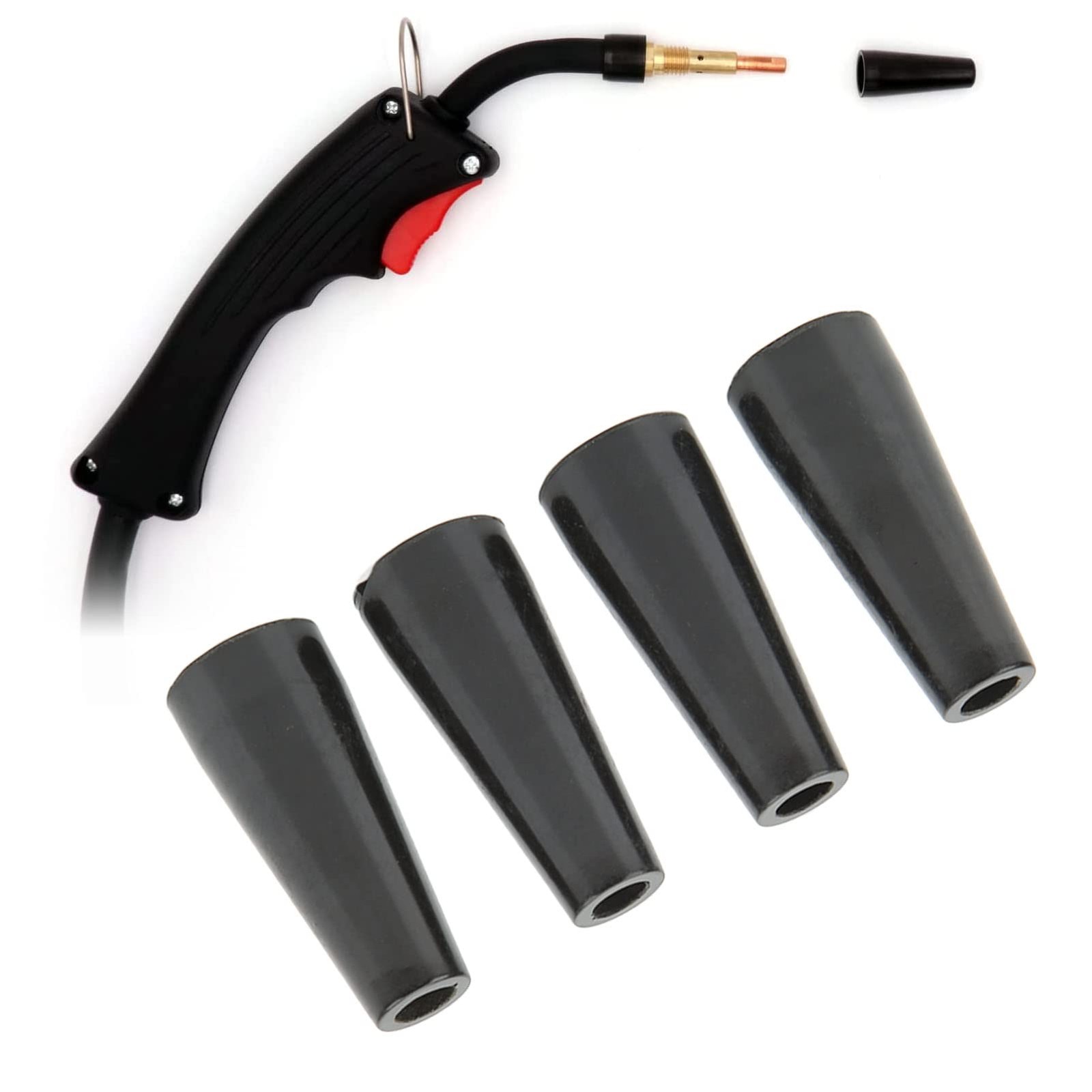 4Pcs Flux Core Gasless Nozzle Self Torch Nozzle Self Welding Parts 100L MIG W…
