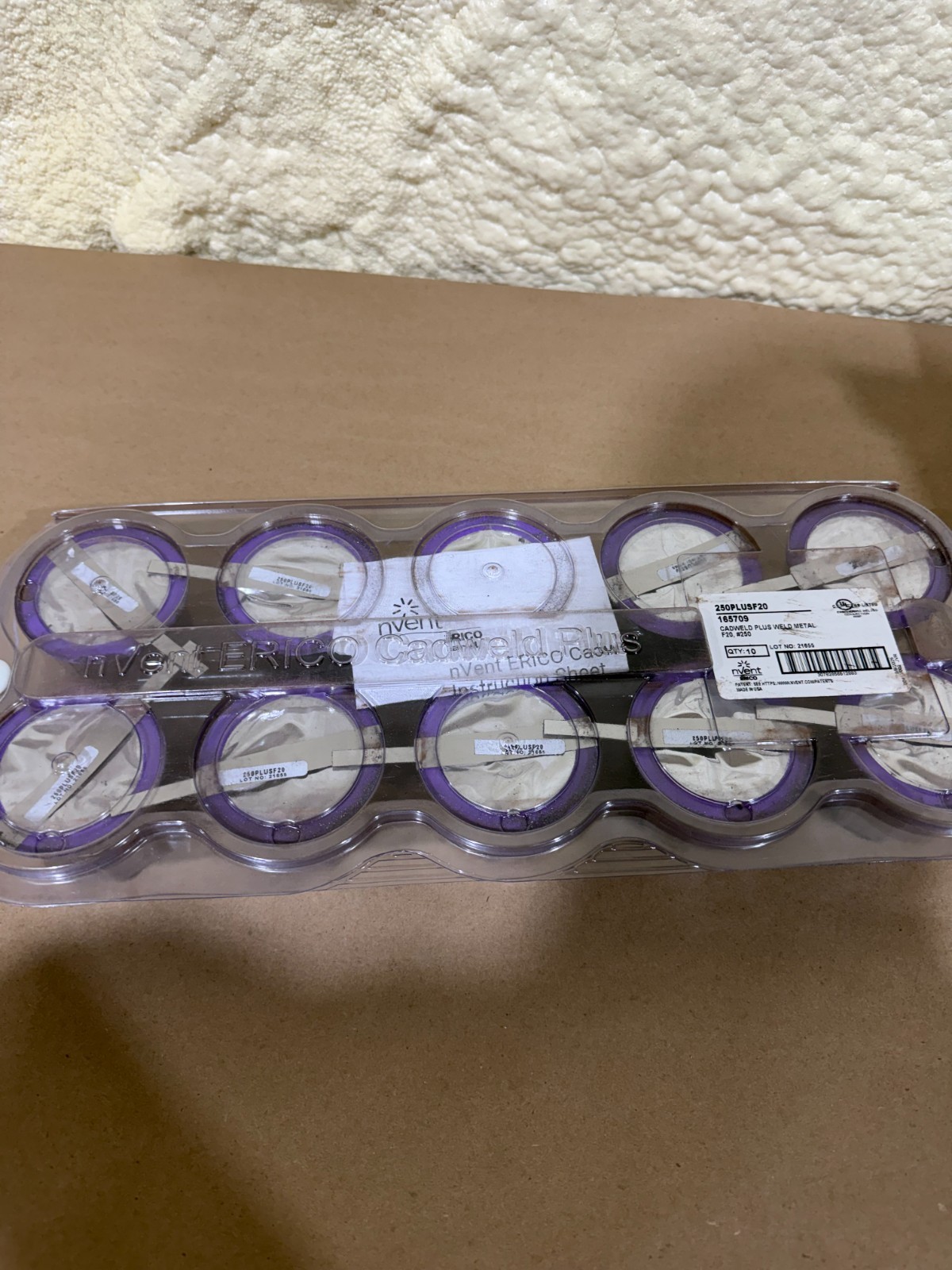 10 Pck Nvent Erico Cadweld Plus 250PLUSF20 F20 #250 Exothermic Welded Connection