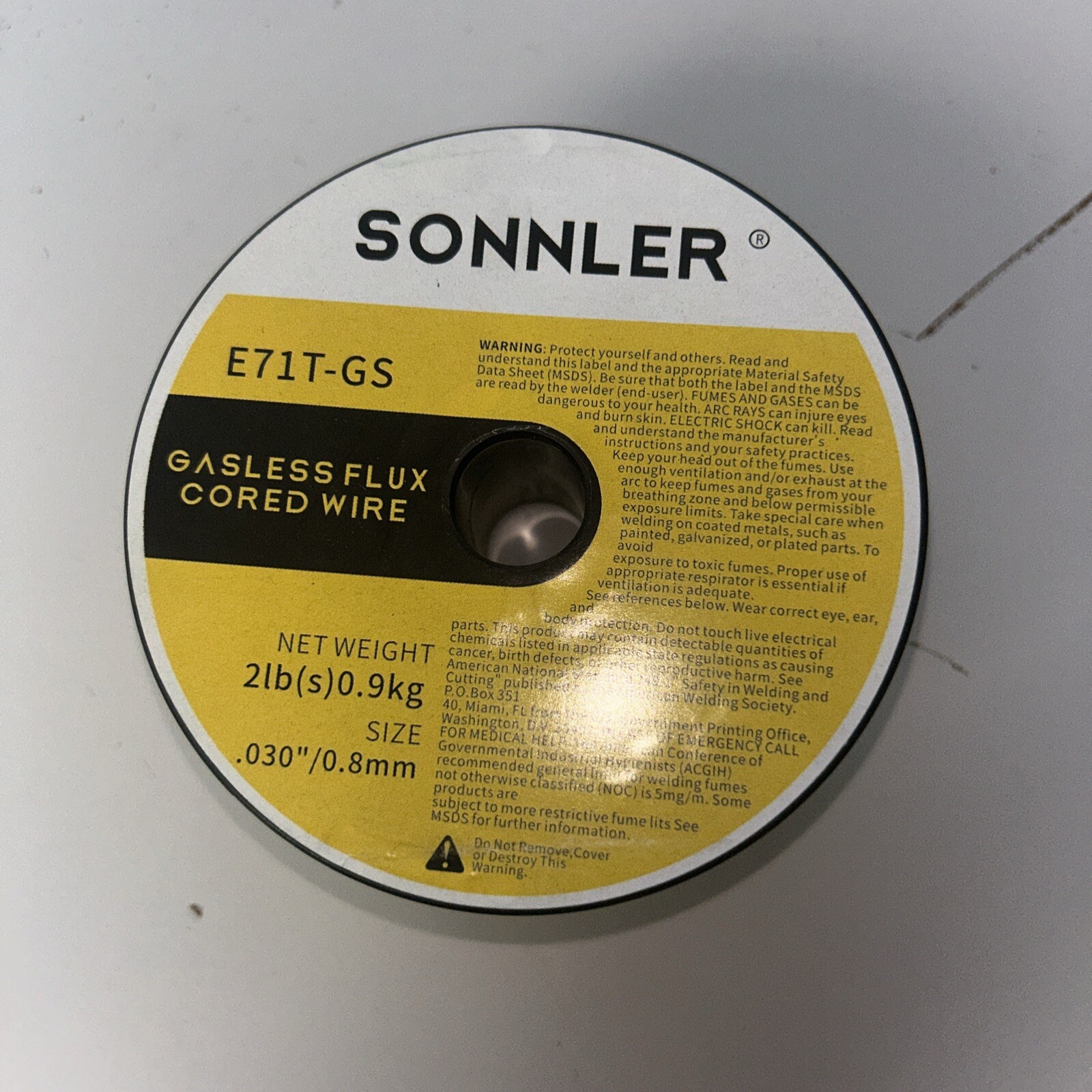 Sonnler E71T-GS 2lb .030”/0.8mm Welding Wire