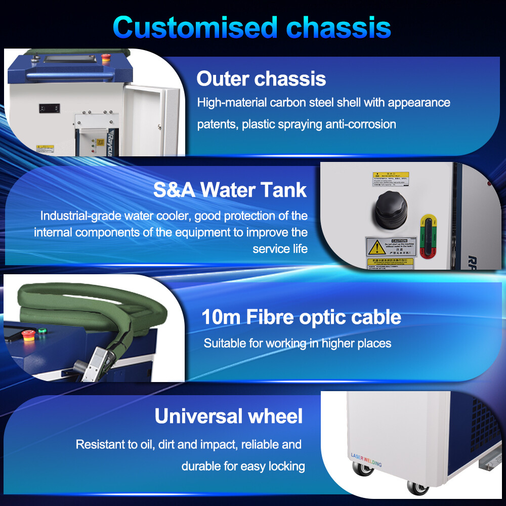 Raycus 1500W Handheld Fiber Laser Welding Cleaning Double Pendulum Wire Feeder