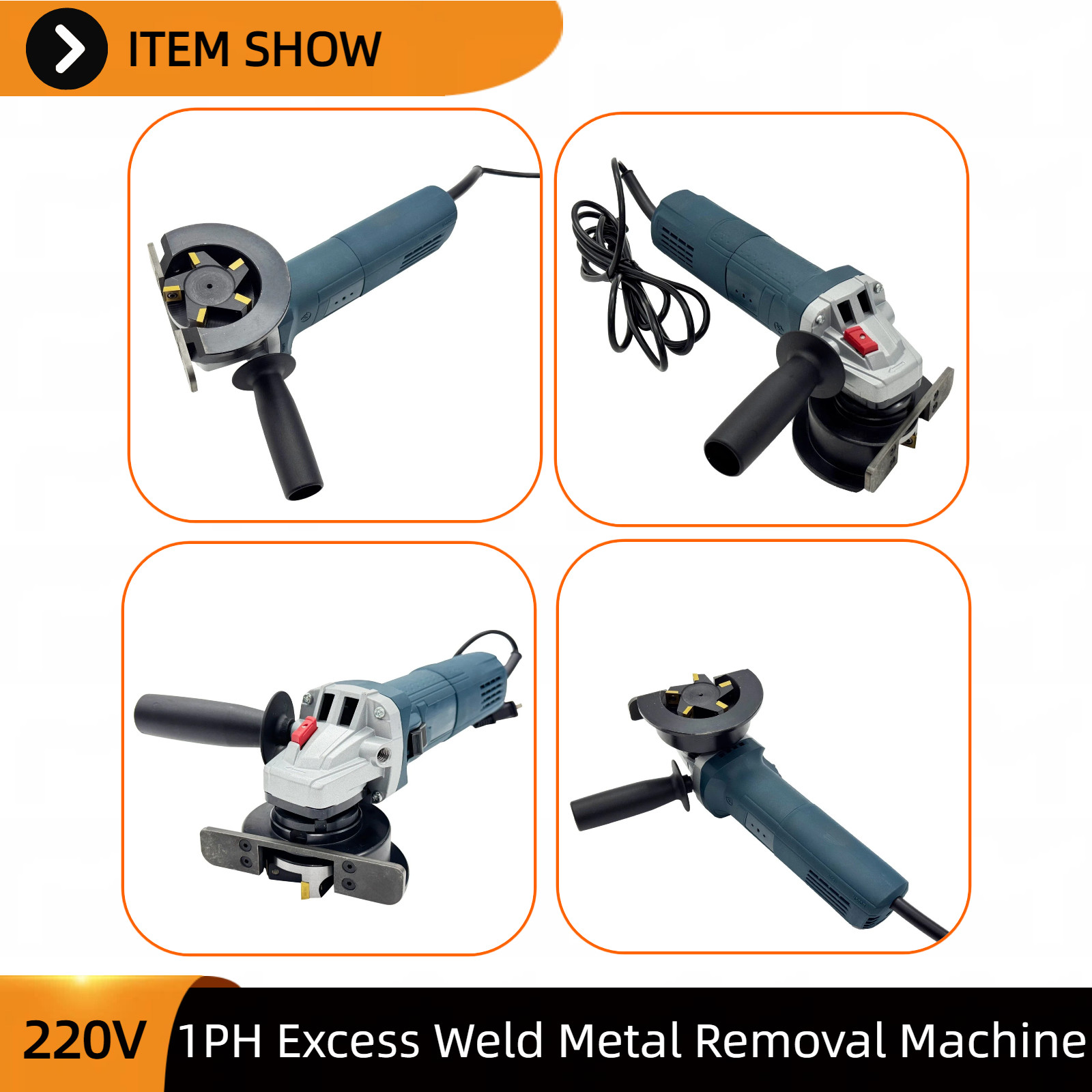 Portable Excess Weld Metal Remover 220V 1PH Irregular Edge Milling Slag Removal