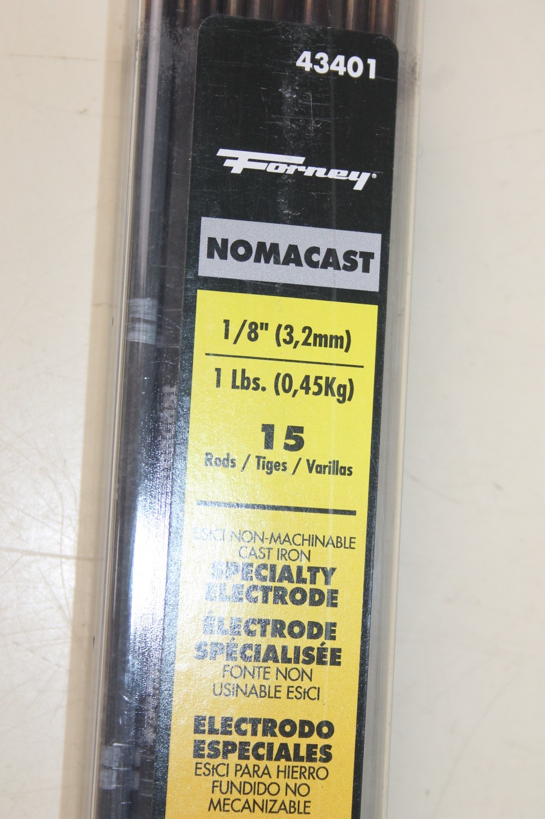 Forney 43401 Nomacast 1/8″ 1lb 15 Rods Specialty Electrode 62,000 PSI 70-125A