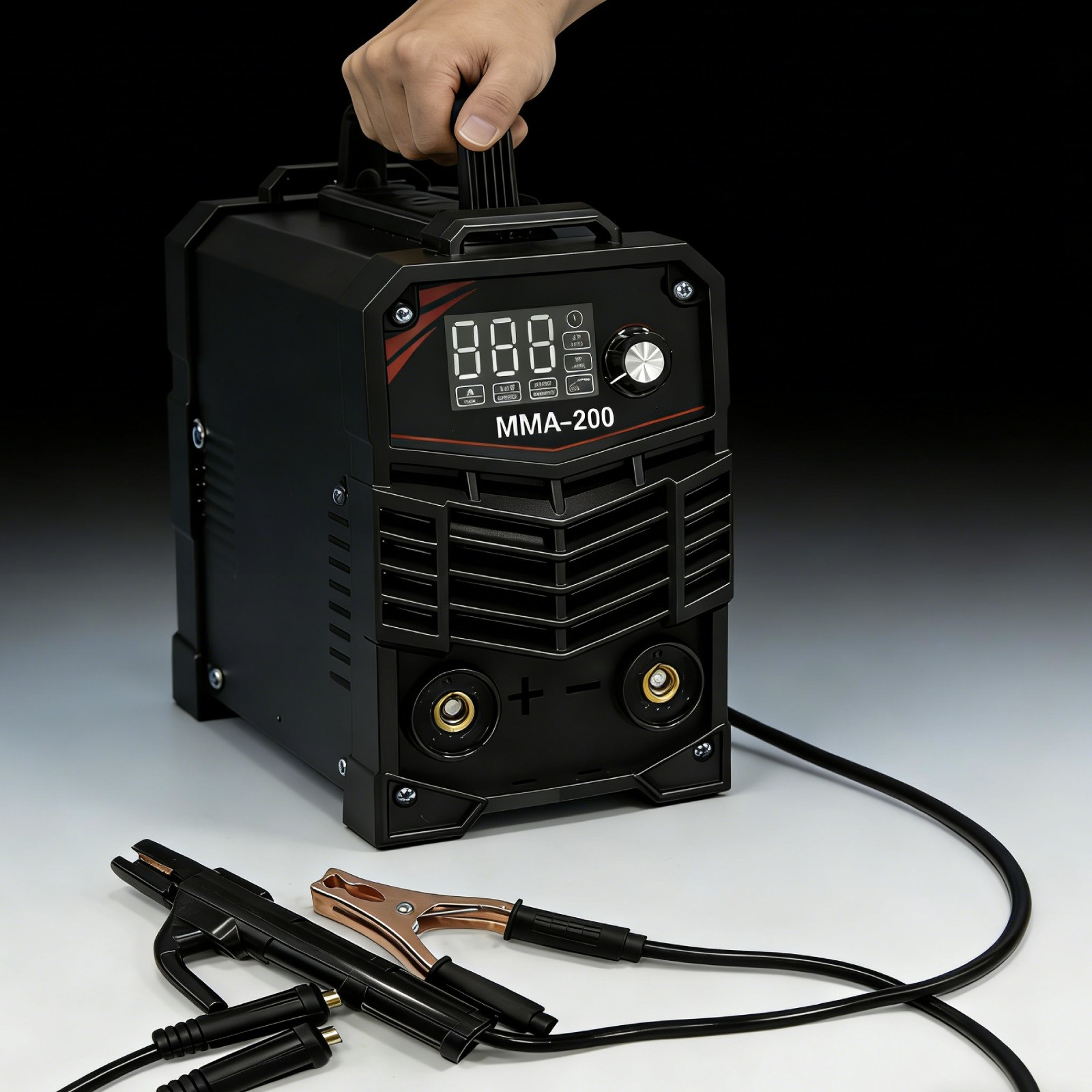 Portable Stick Welder 200A 110/220V IGBT Inverter Machine with Welding Electrode