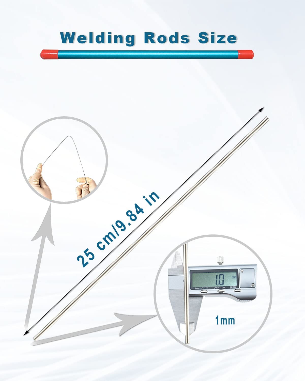 25 Sticks Brazing Rods ，Silver Solder 15% ，9.84″ x0.04″Silver Brazing rods fo…