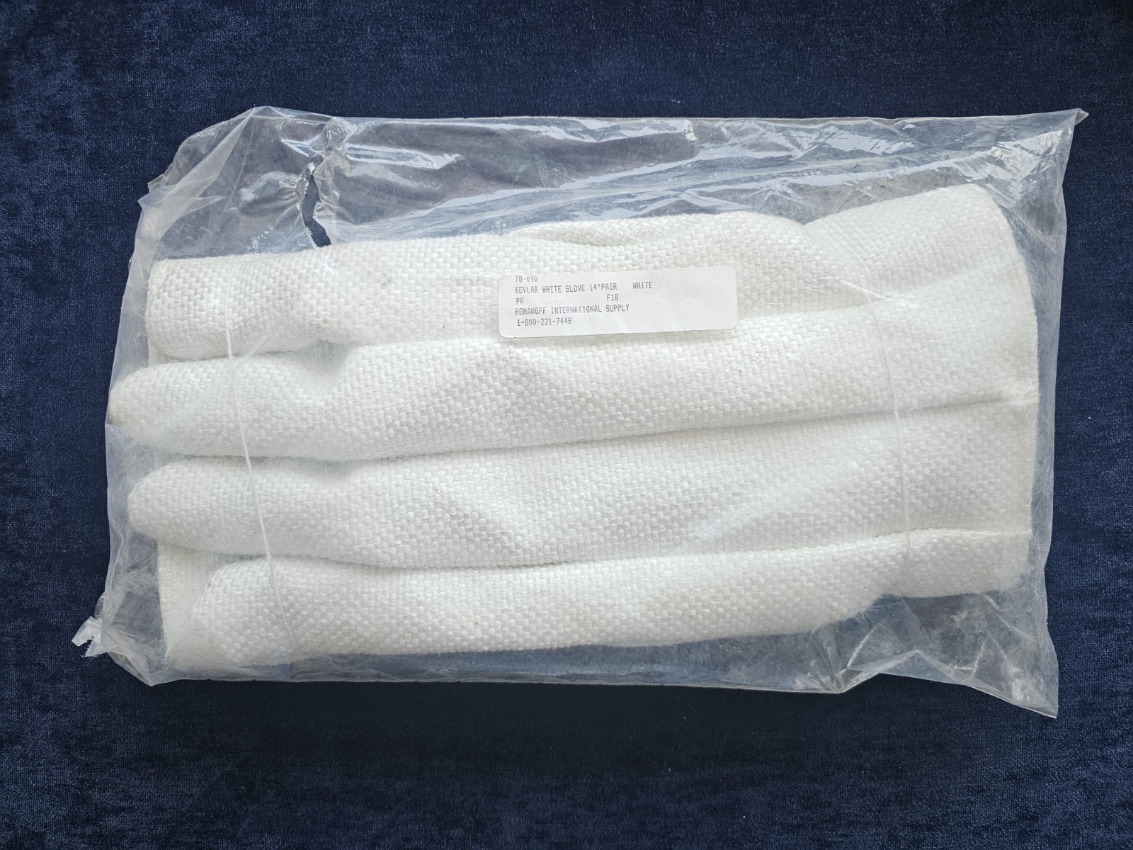 14″ Made with Kevlar White Wool Lined High Temp Gloves Romanoff Int. Supply