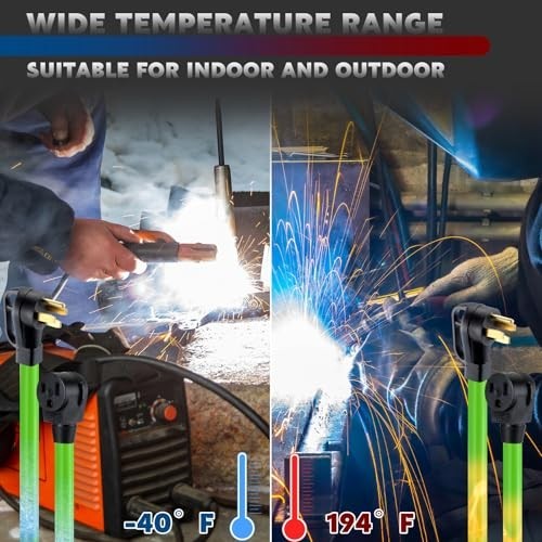 NEMA 14-50P to 6-50R Welder Adapter Cord 20 FT 8AWG 50Amp Welder Extension Cord