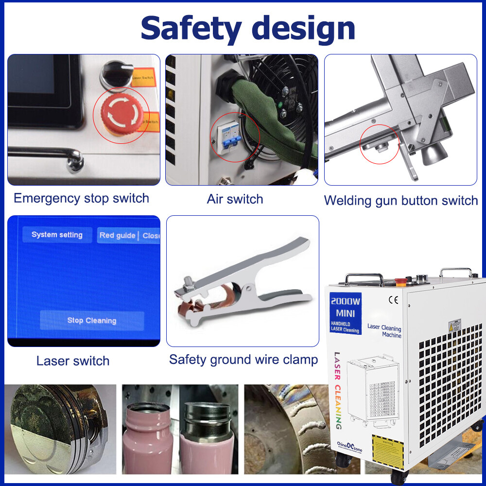 BWT 2000W Fiber Laser Rust Paint Cleaner Cleaning Machine for Metal Rim