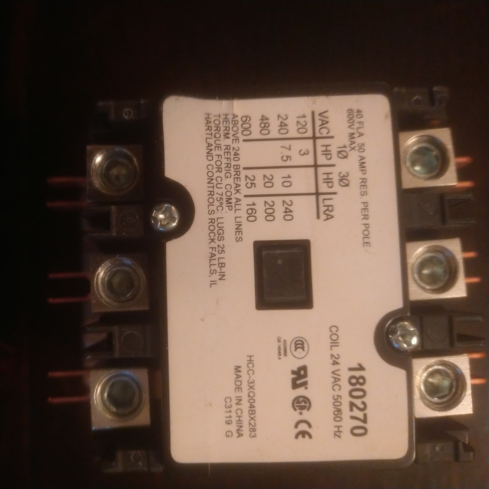 Miller 40 Amp Definite Purpose Contactor Auto-Axcess E 450 Digital part# 180270