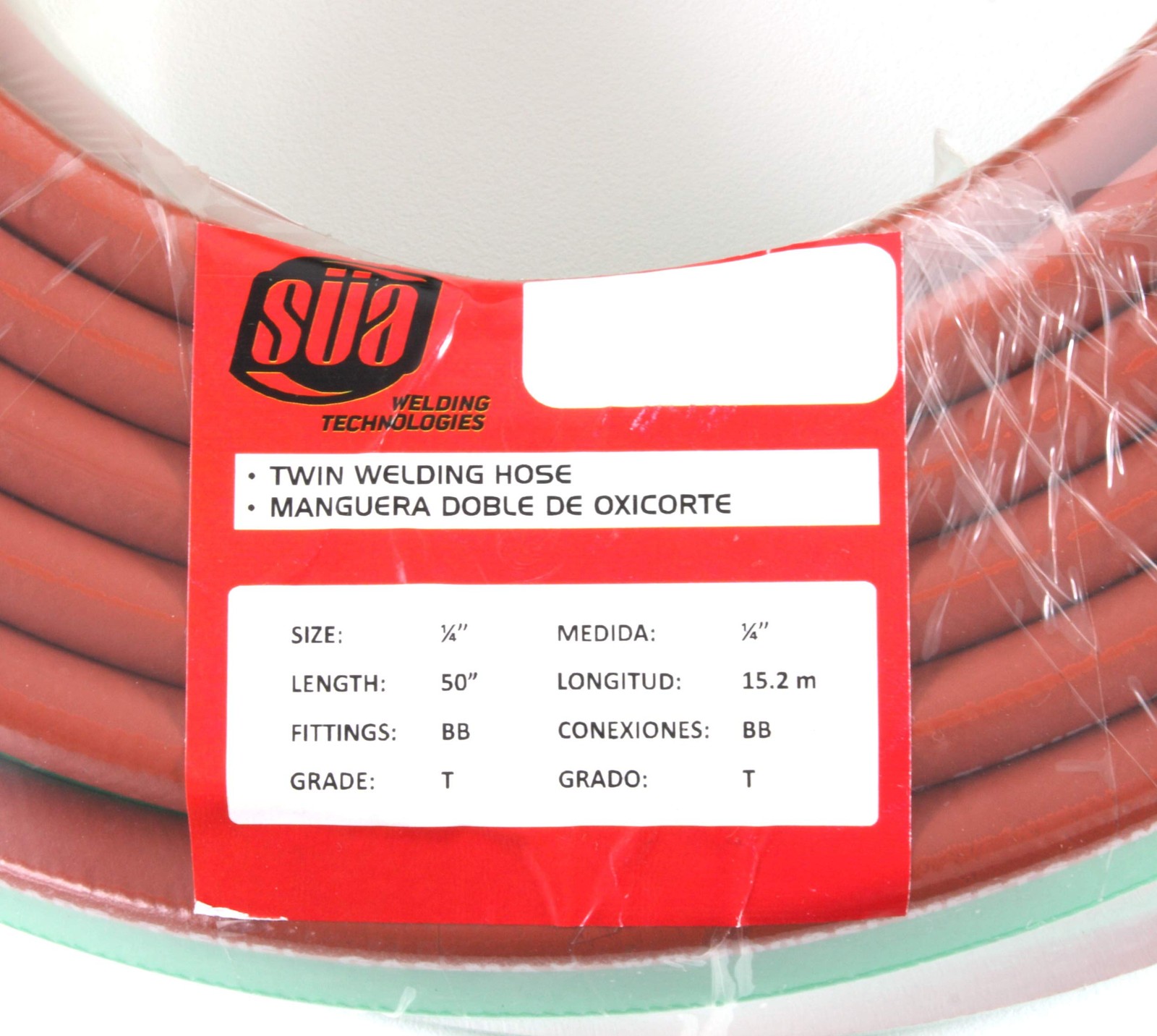 Süa Sa – 50 Feet Grade T – 1/4 Oxyfuel Twin Hose Bb Fittings